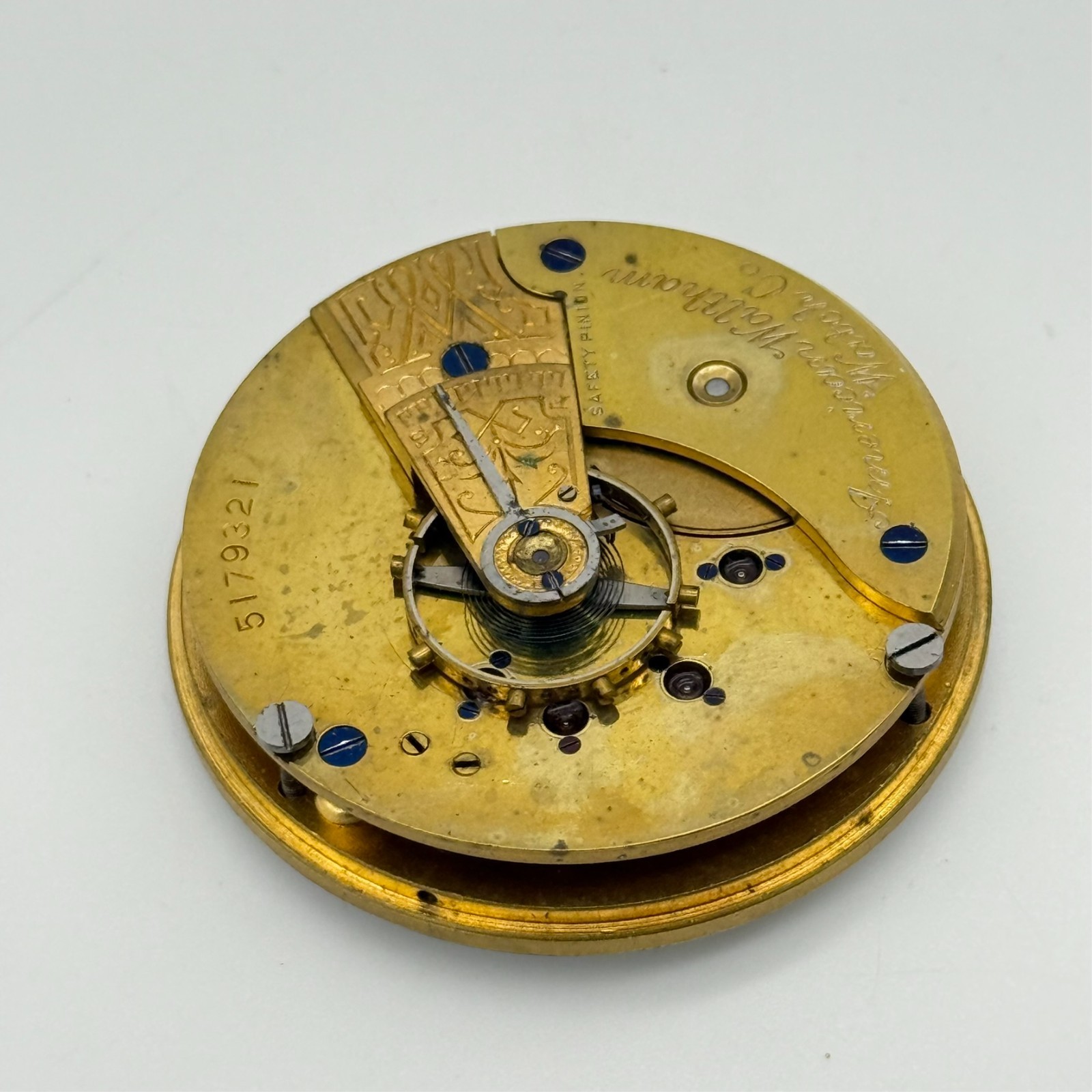 1892 American Waltham Pocket Watch Movement Grade No. 3, Model 1883, 11J, 18S
