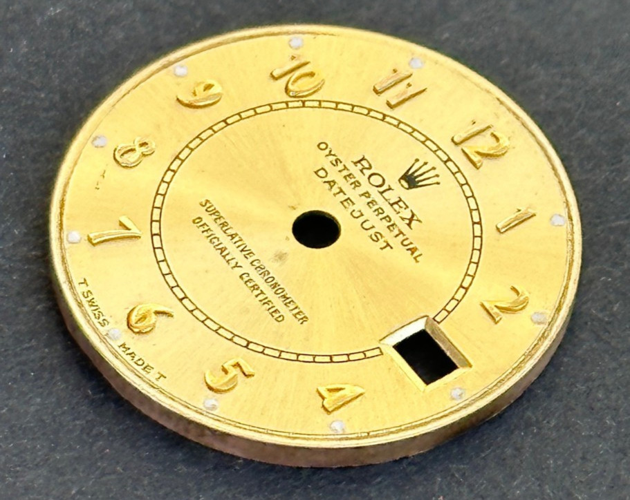 Vintage Rolex Oyster Perpertual Datejust Watch Boiler Gauge Dial 26mm Case
