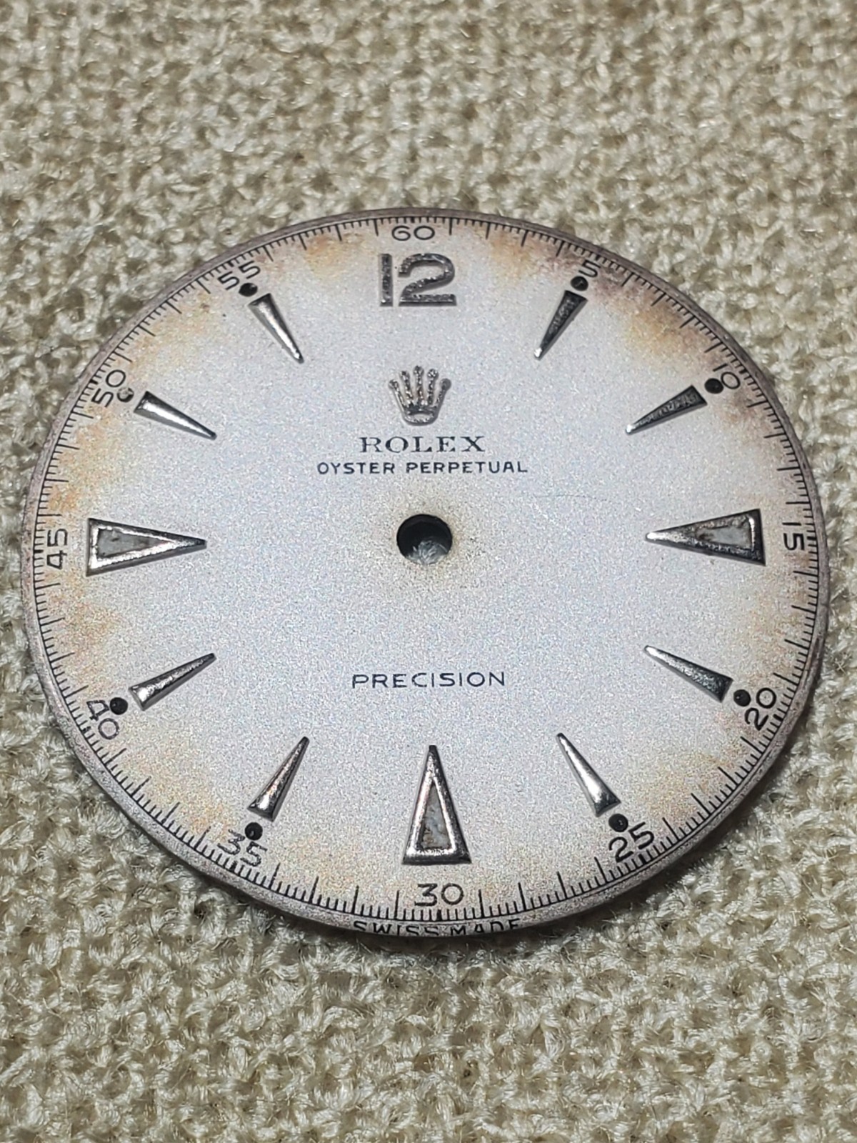 Rare & Original 50s Rolex Oyster Perpetual Ref.6530/6532 Dial Part for Cal. 1030