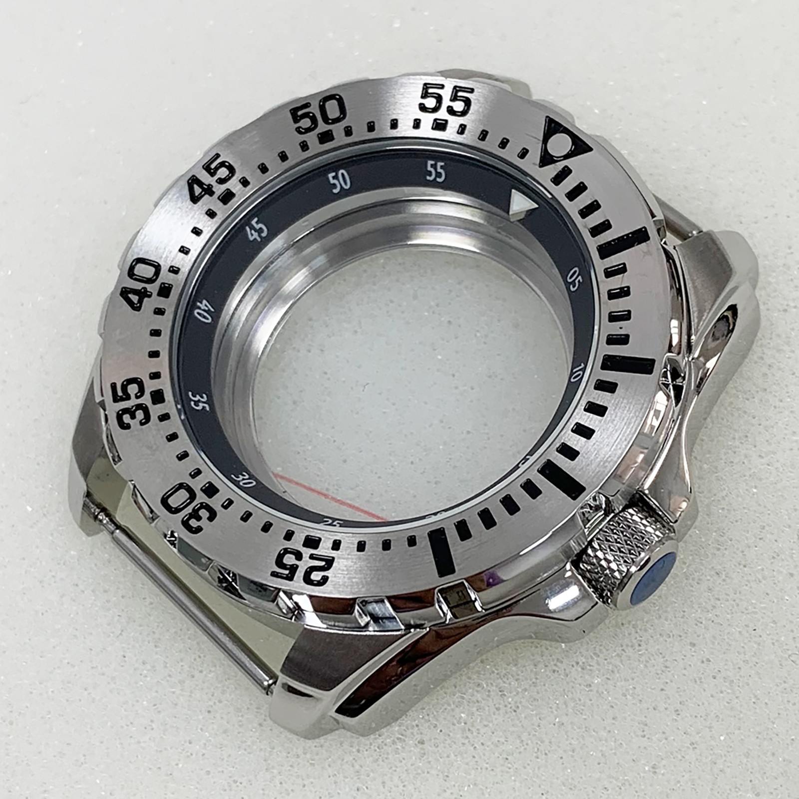 44MM Inner Shadow Case Rotatable Bezel Watch Case for NH35/NH36/4R Movement