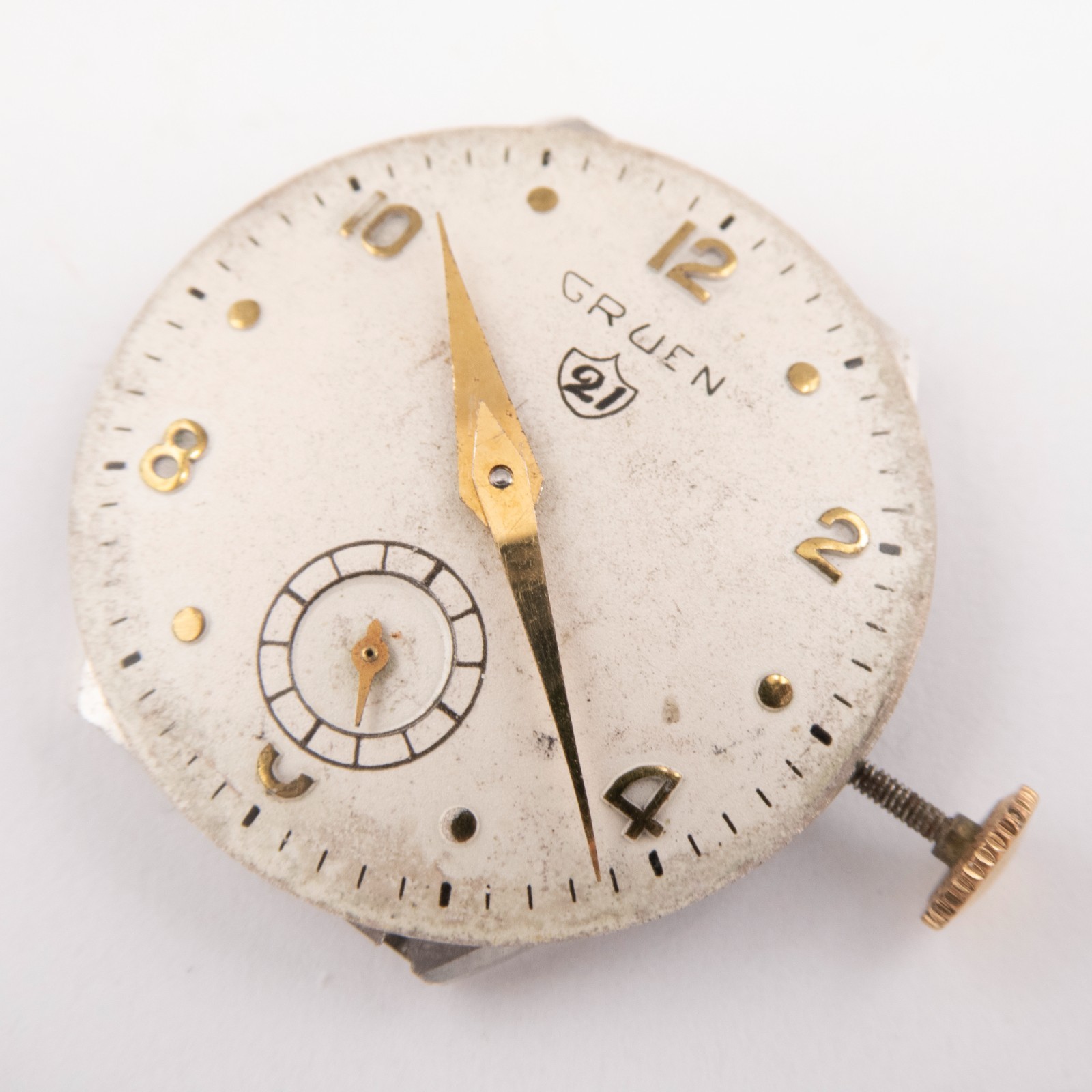Vintage Gruen Caliber 335R 21-Jewel Wristwatch Movement