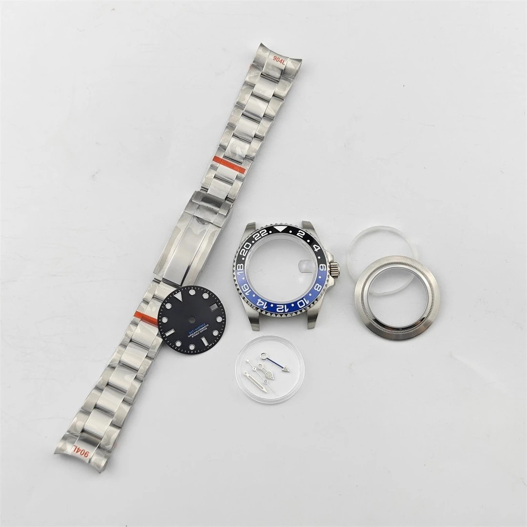 40mm Watch Case Set Sapphire Crystal 28.5mm Dial for NH35 NH34 Movement