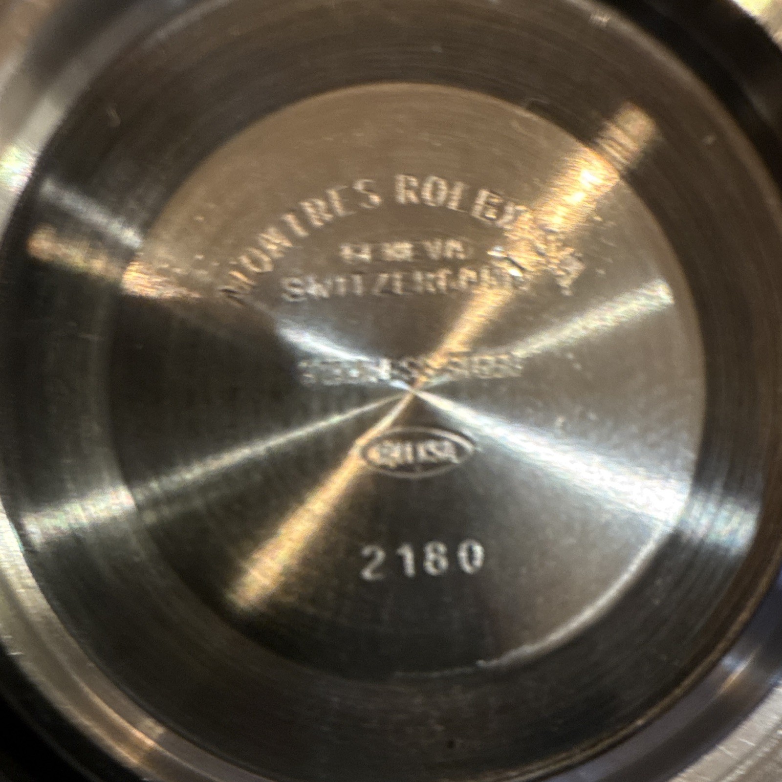 Rolex Watch Case Back Stainless Steel Silver Compatible w/ Rolex MPN 2180