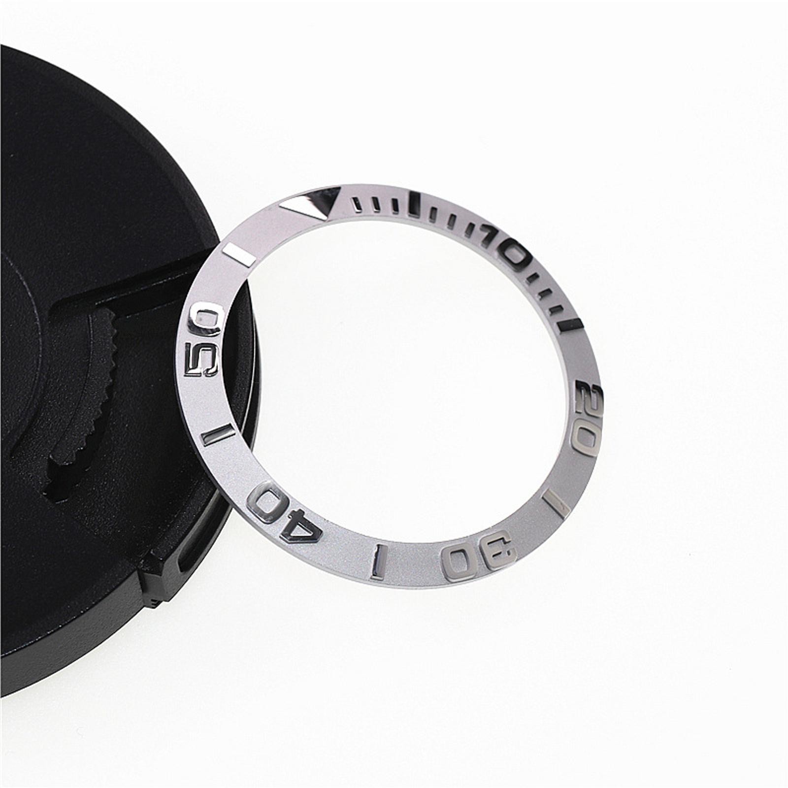 Silver 38mm Ceramic Bezel Inserts For Yacht Master Watch Ring For SKX007 SKX009,