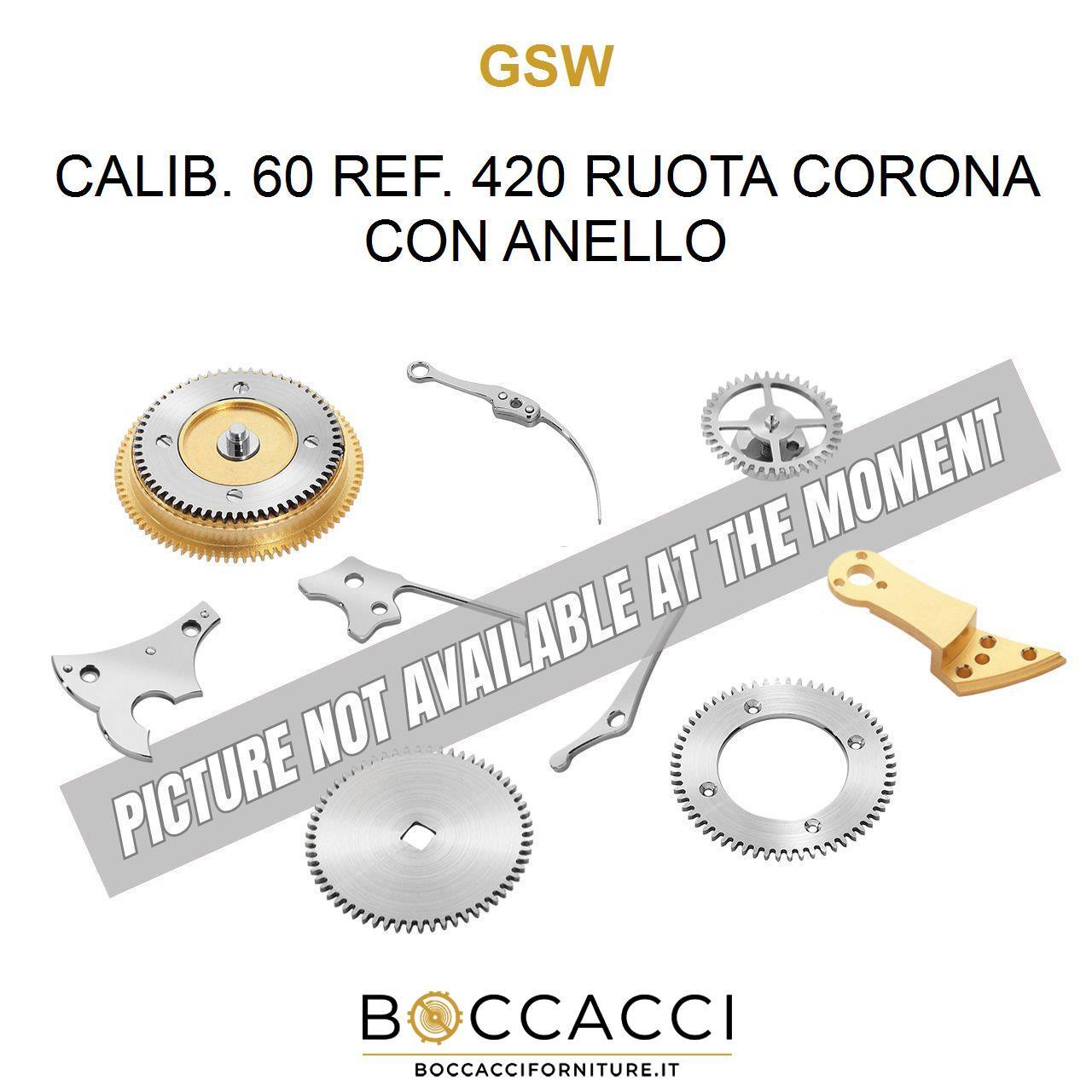 GSW Calib. 60 Ref. 420 Crown Wheel with Ring Calib: 60 (EXCELLENT CONDITION)