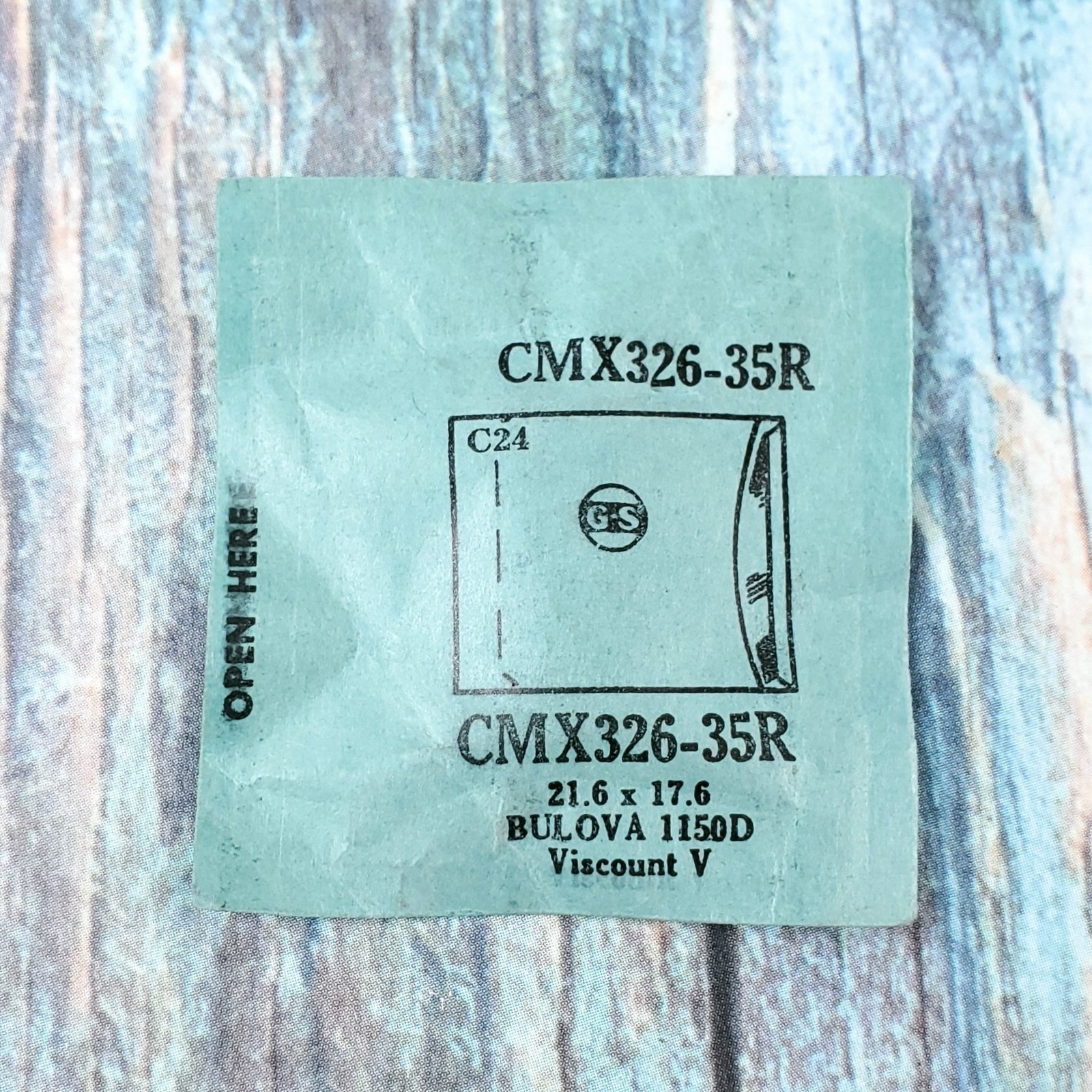 Vintage GS CMX326-35R Bulova Viscount V Crystal. 21.6 x 17.6