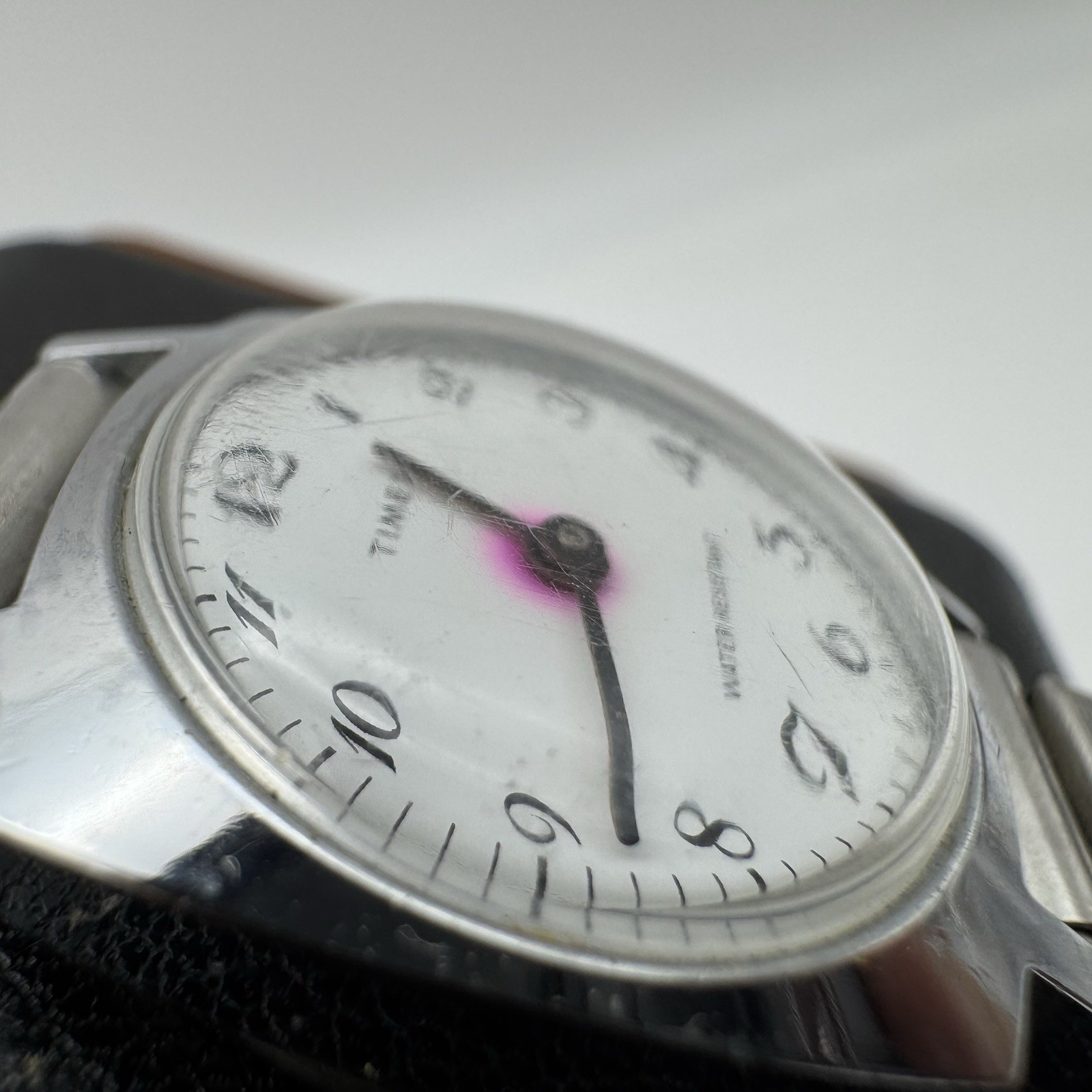 Timex Watch Women Vintage Mechanical Silver St Steel Stretch Working