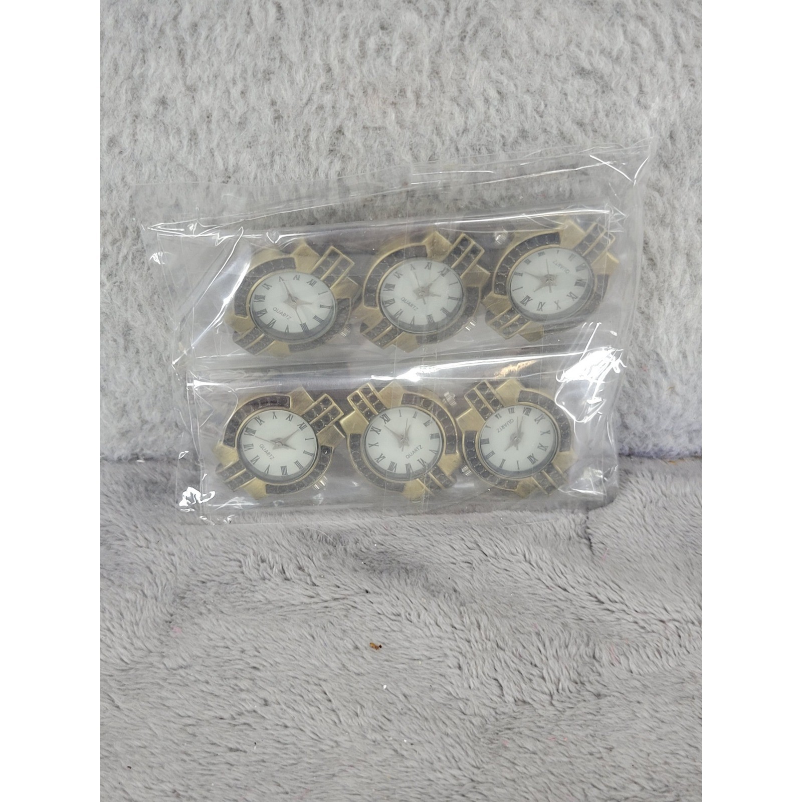 6 Pcs Watch Movement Whole Replacement Bronze Tone for Crafting DIY