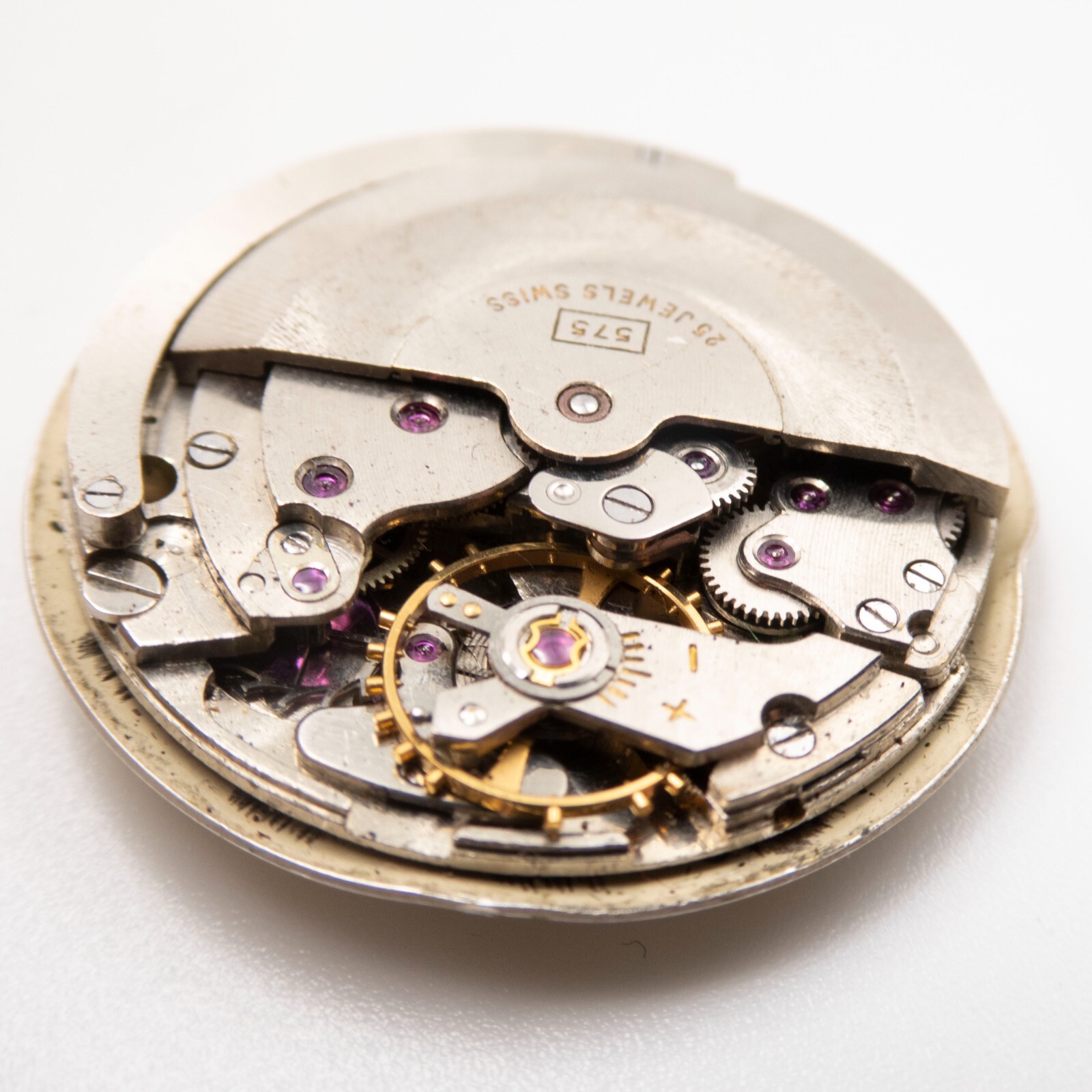 Vintage Rotary Cal. 575 25-Jewel Automatic Wristwatch Movement, Parts / Repair