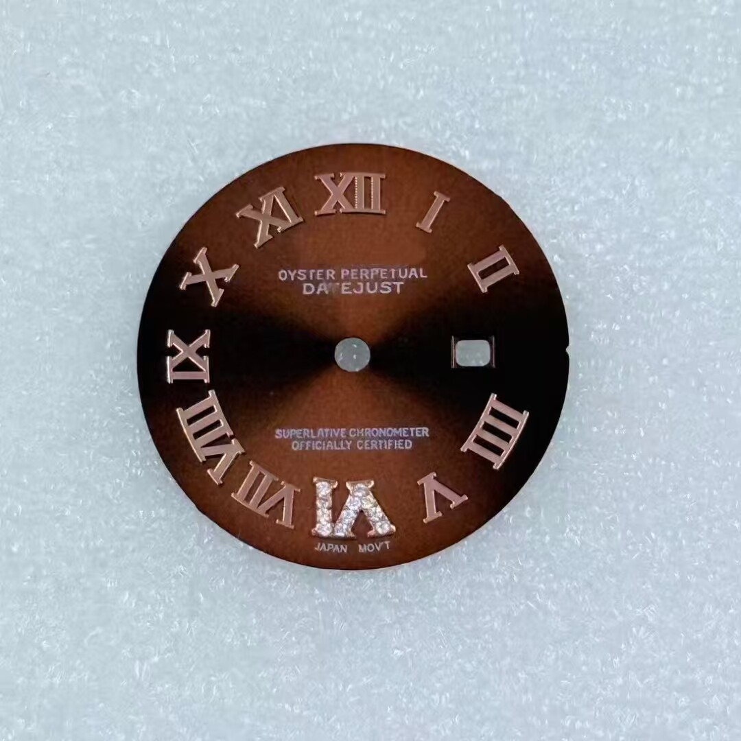 24.5mm Roman Numerals Watch Dial No Lume for Nh05 Movement Watch Accessories