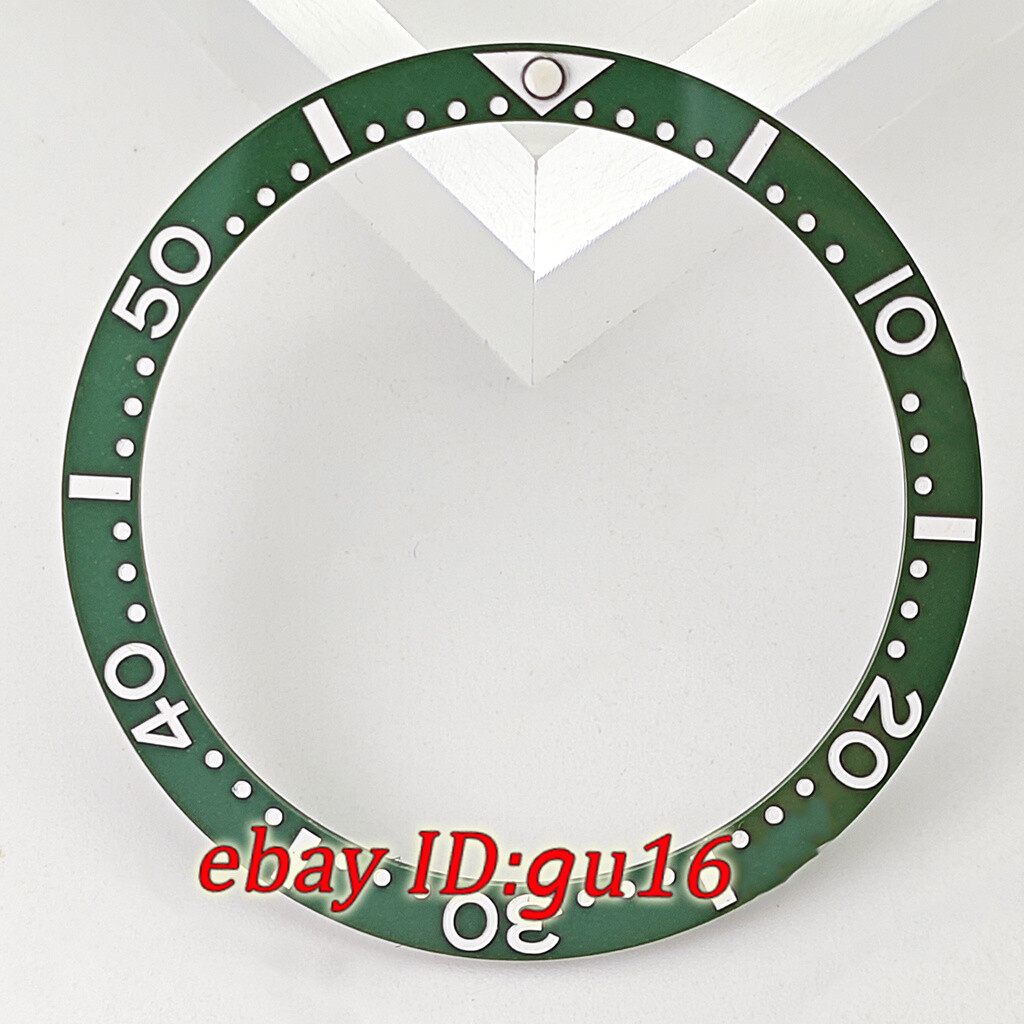 38mm black white blue green gold ceramics bezel insert fit 40mm automatic watch