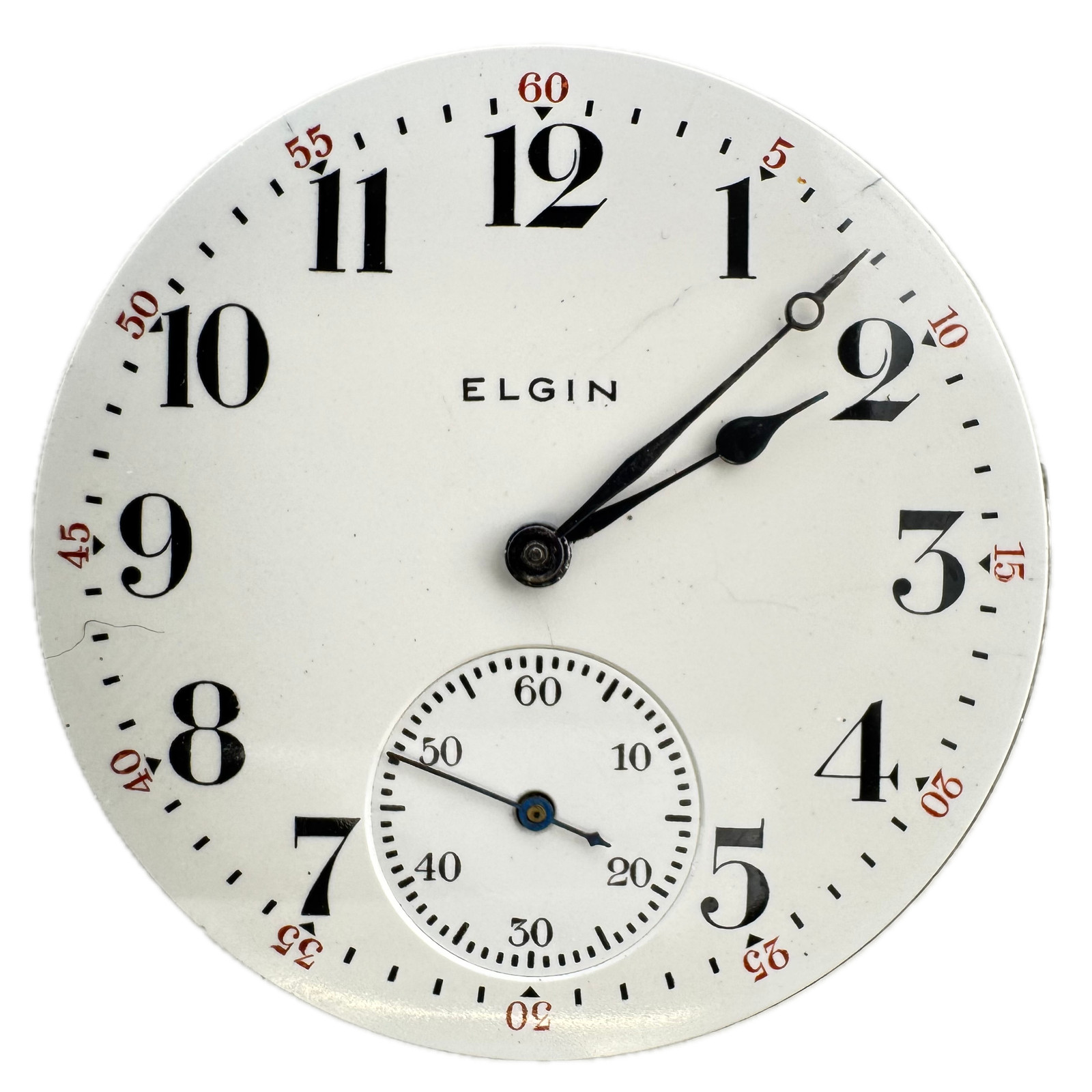 Antique 16s 1920 Elgin 7 17J Mechanical Open Face Pocket Watch Movement 387 Runs