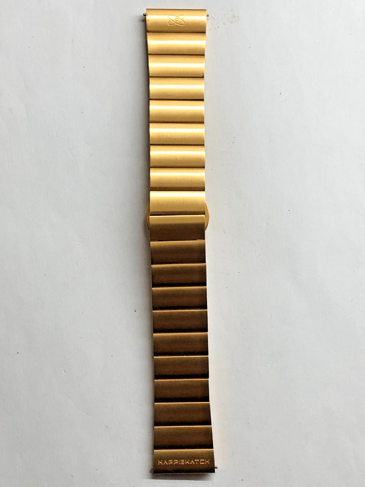 HappieWatch 20mm Gold Plated Stainless Steel Butterfly Fastening Watch Bracelet