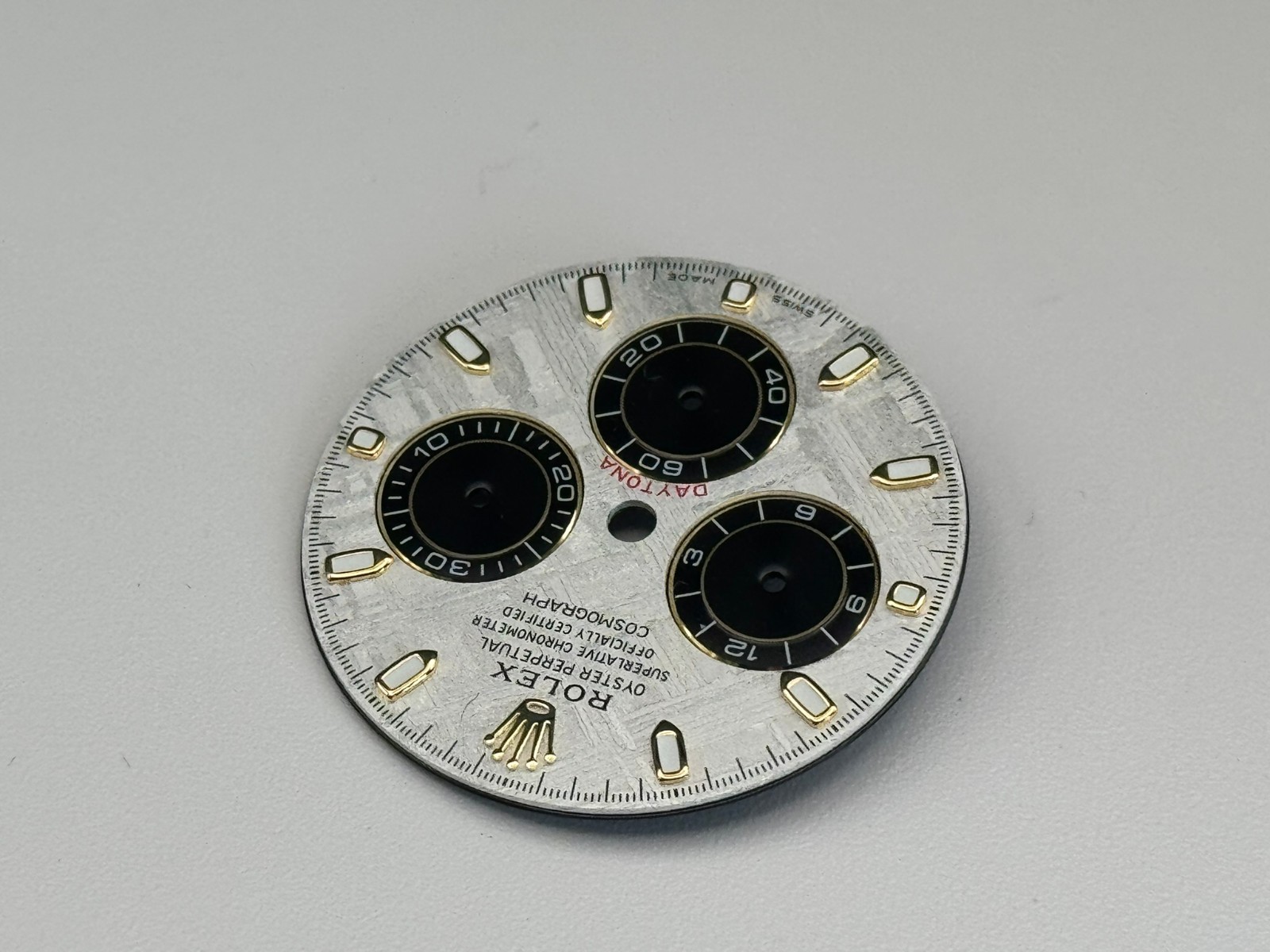 Rolex Daytona 116520 116500 Genuine Meteorite Dial – Yellow Gold Markers –Gibeon
