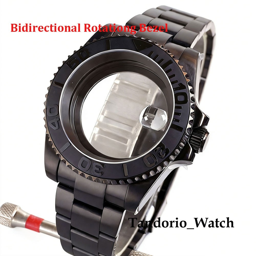 40mm Bi-directional Rotating Belze Diver Watch Case For NH34 NH35 PT5000 Miyota