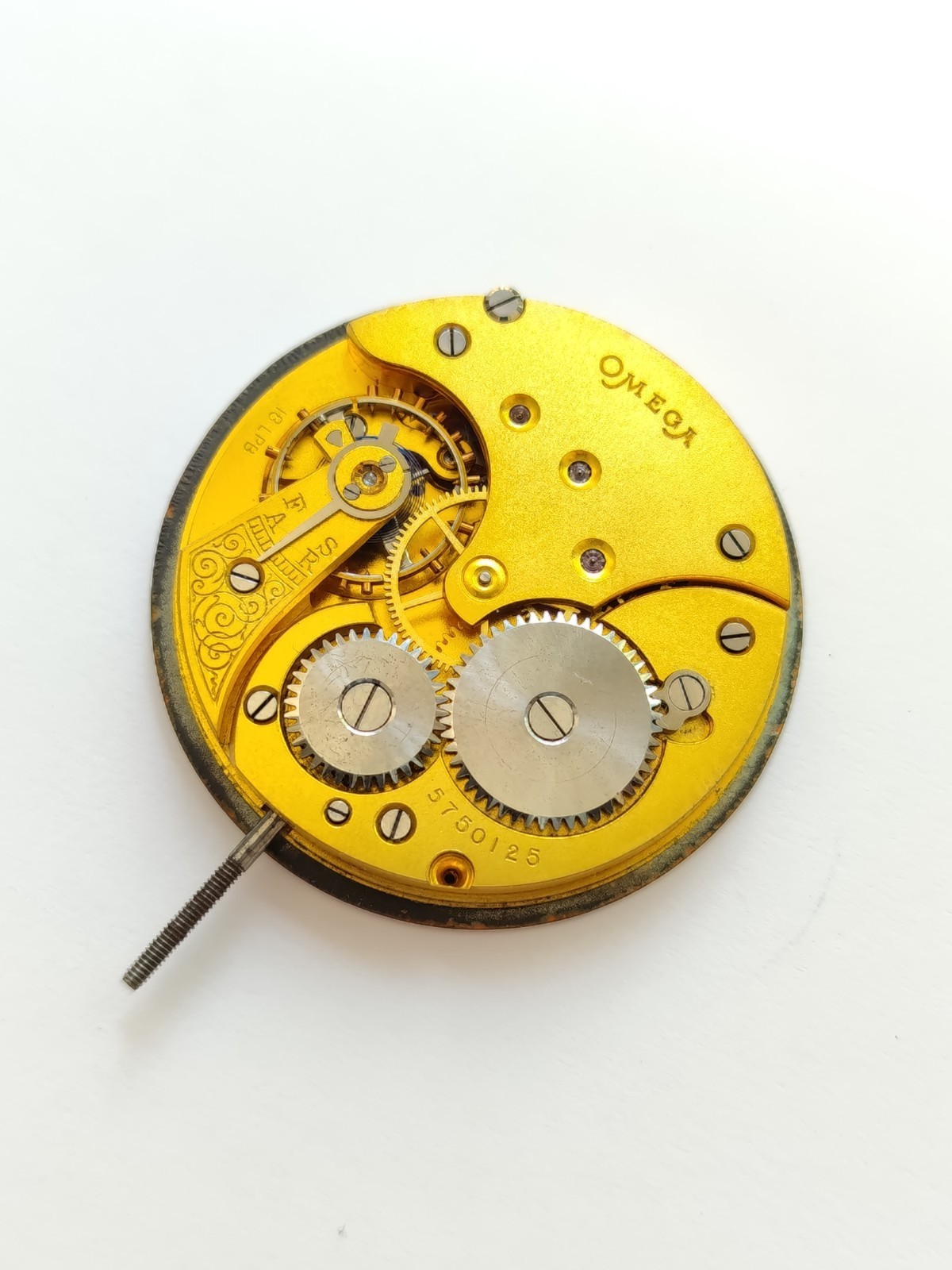 Vintage Omega 18 LPB pocket watch movement – Working. (R-2595)