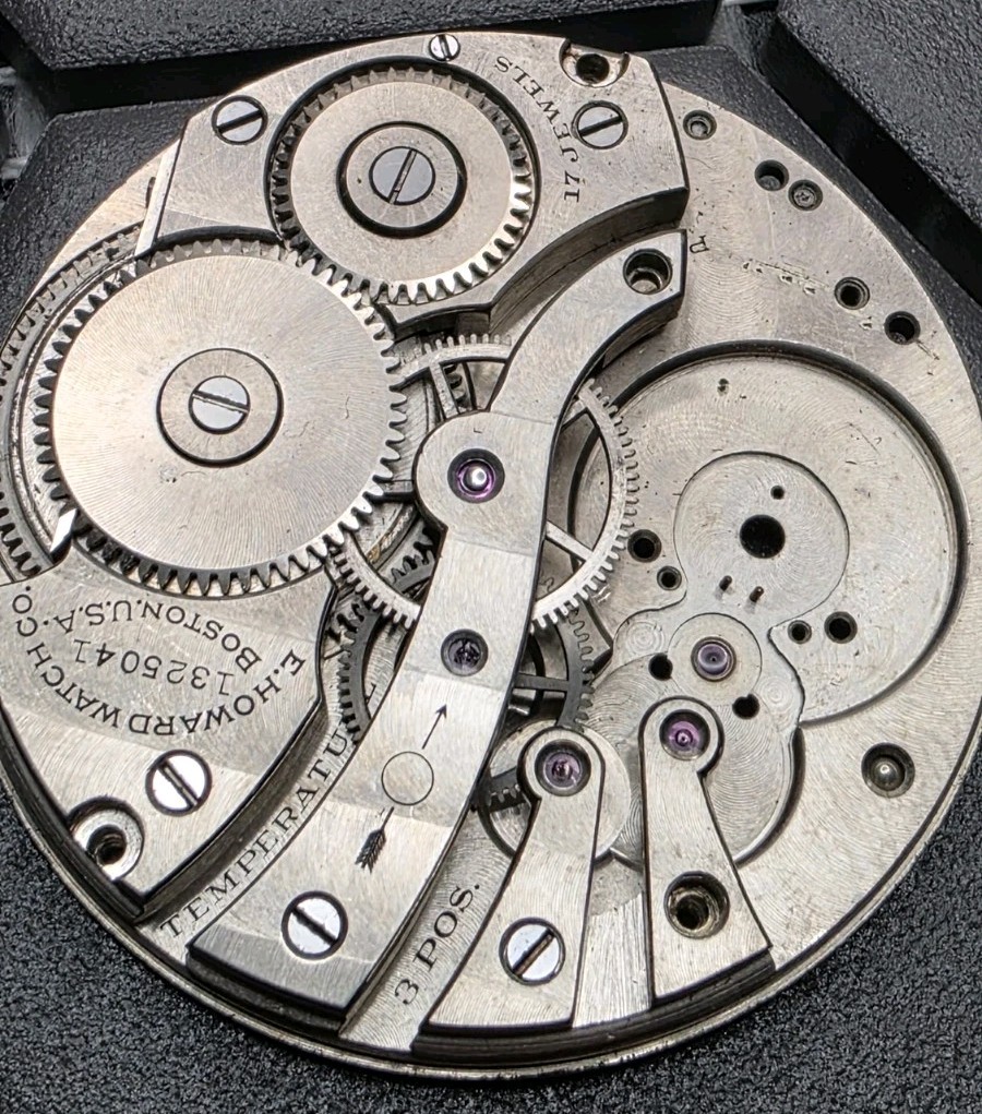 E. Howard Series 7 12S 17J 1912 Open Arrow Antique Pocket Watch Movement