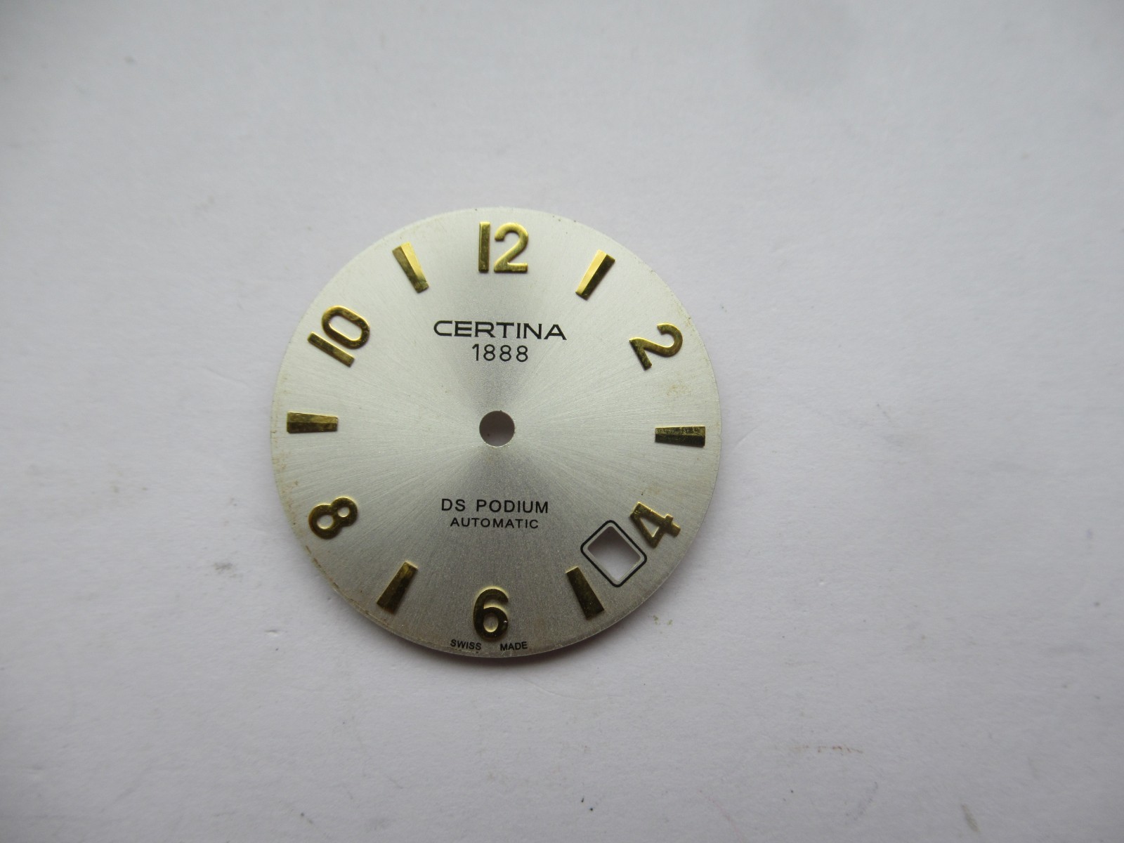 Certina DS Podium Automatic 1888 Date Dial For Spares Parts Repairs 27mm G/Con