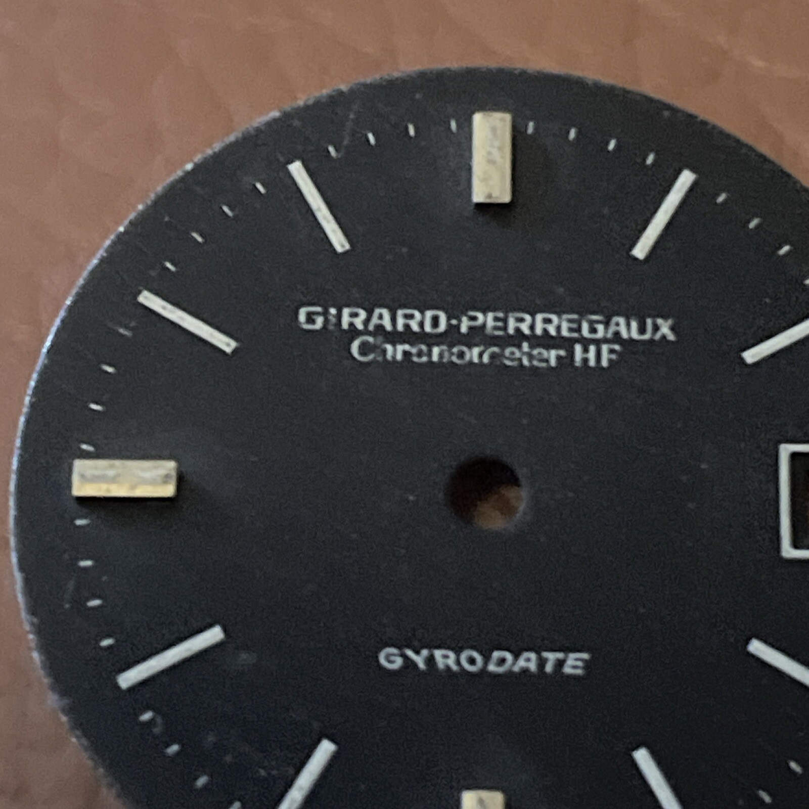 Dial For Girard Perregaux Gyromatic Chronometer HF Gyrodate Black Swiss Black 26
