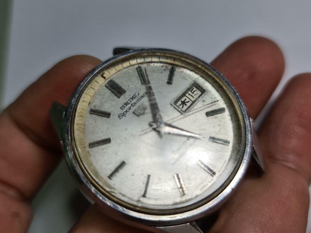 USED WATCH HEAD SEIKO SPORTSMATIC DELUXE DIASHOCK 25 JEWELS 7619-9000 JAN 1967