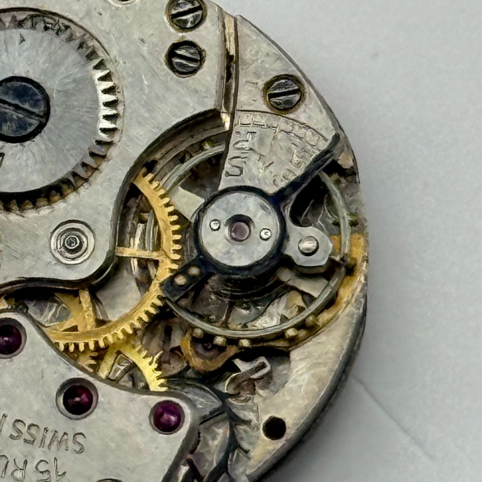 Lanco Watch Movement 15 Rubis Swiss Manual Wind Vintage Parts Repair 19.6mm