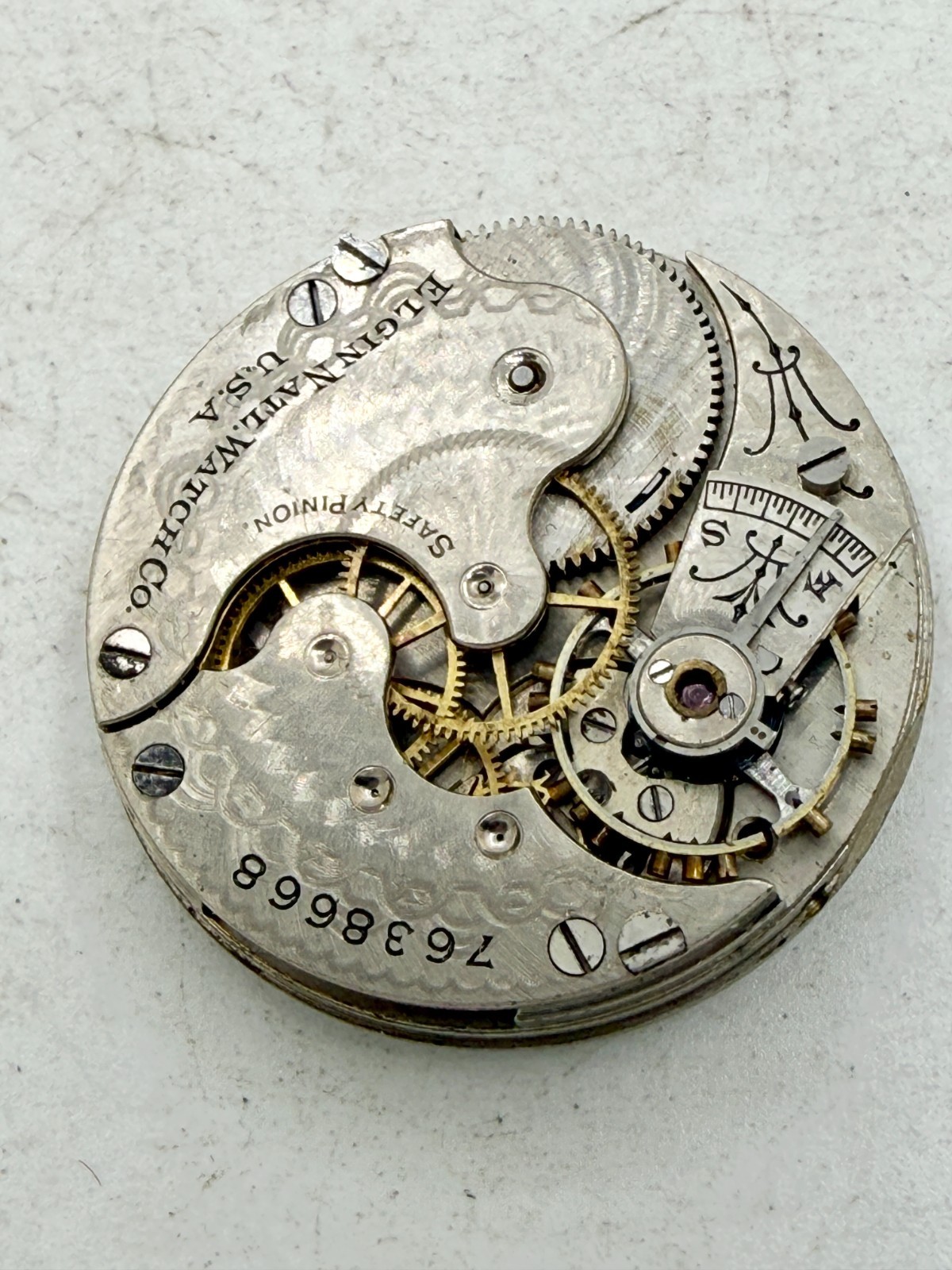 Antique 1899 0s Elgin Grade 173 Pocket Watch Movement