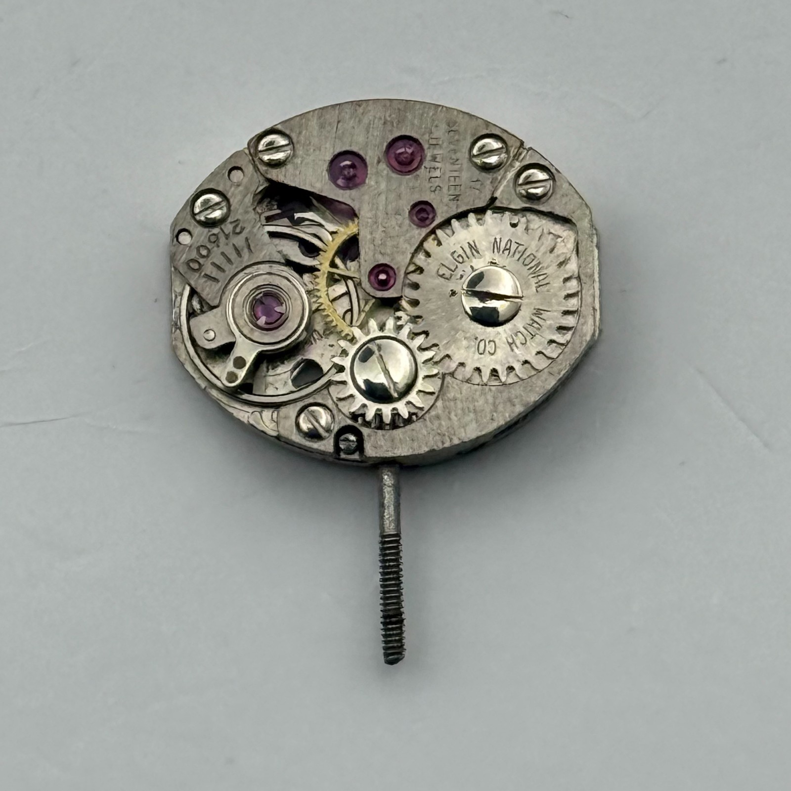 PUW 1175 Watch Movement Elgin Watch 17J Swiss Manual Wind Parts Repair 12.9mm