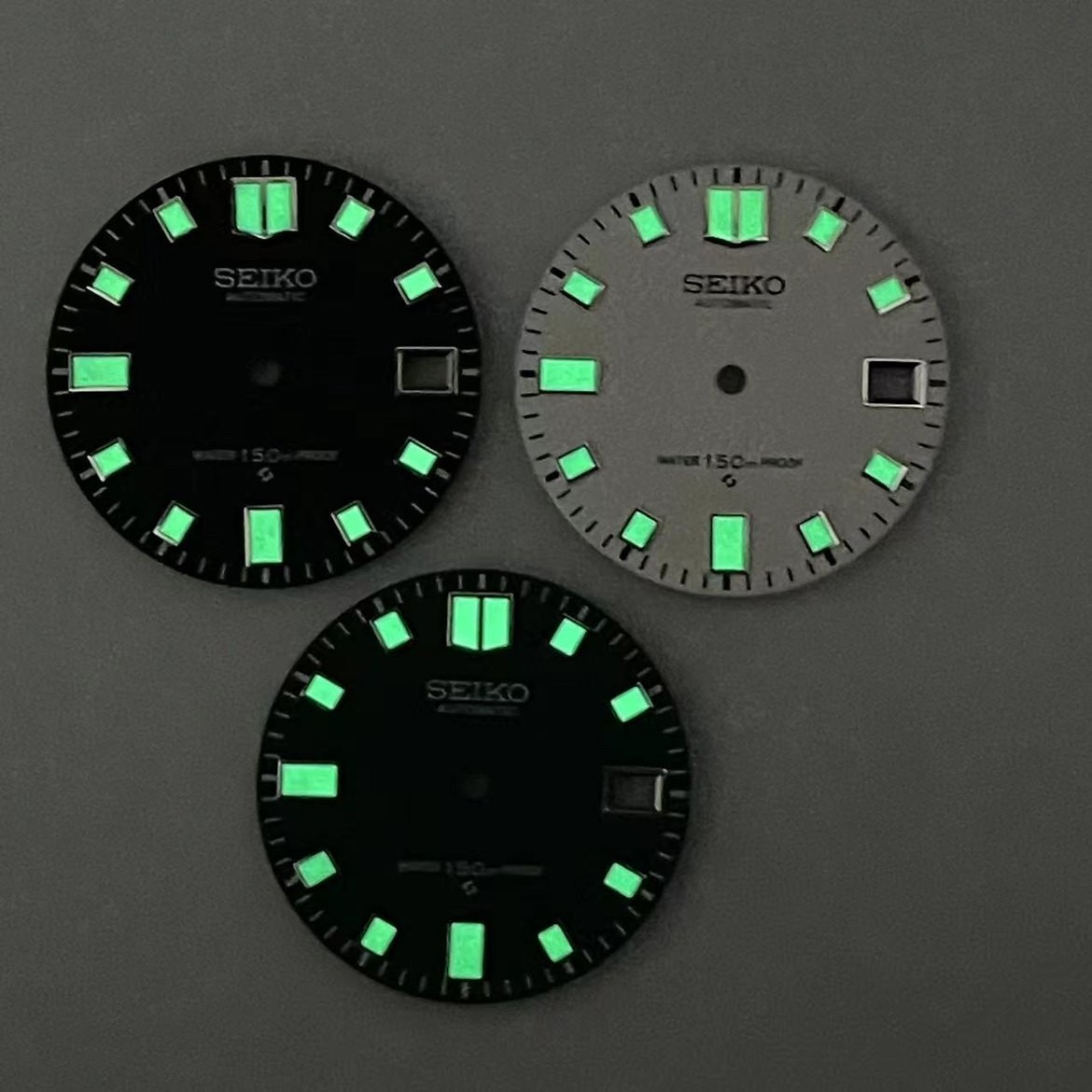 28.5mm Green Luminous Watch Dial Date For NH35 NH36 Movement Watch accessories