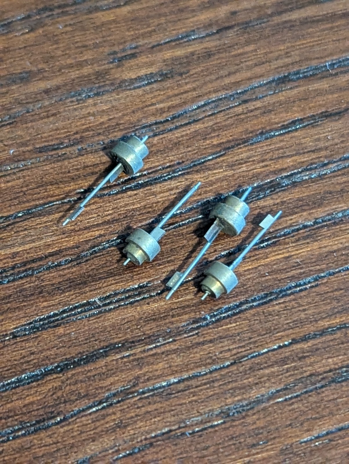 Verge Fusee Balance Staffs, Flagged, New Old Stock Parts X 4, Watchmaker #P439