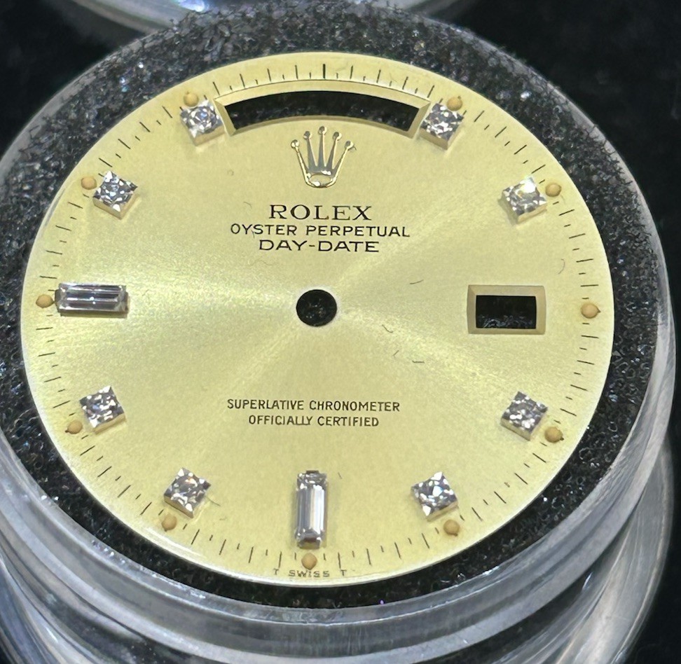Rolex Champagne Baguette Diamond Dial For Day Date Model 18038 18238 Refinished