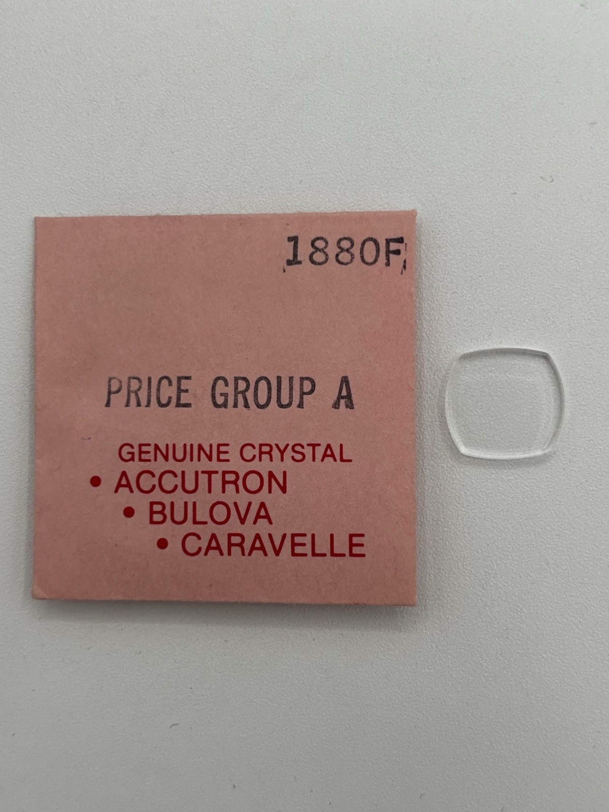 Accutron Bulova 1880F Watch Crystal NOS