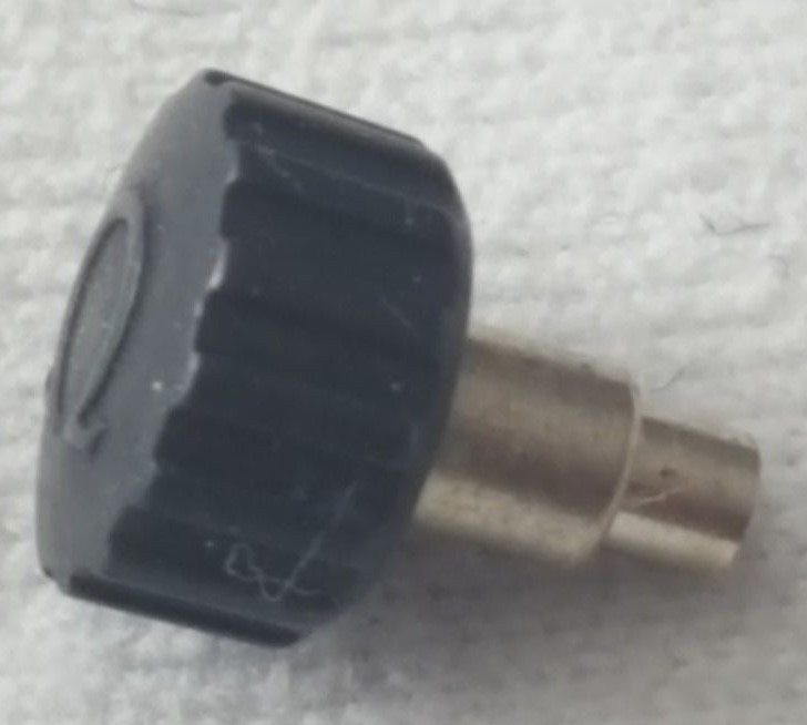 Omega Screw Down Crown, Black Threaded Part Number 42093