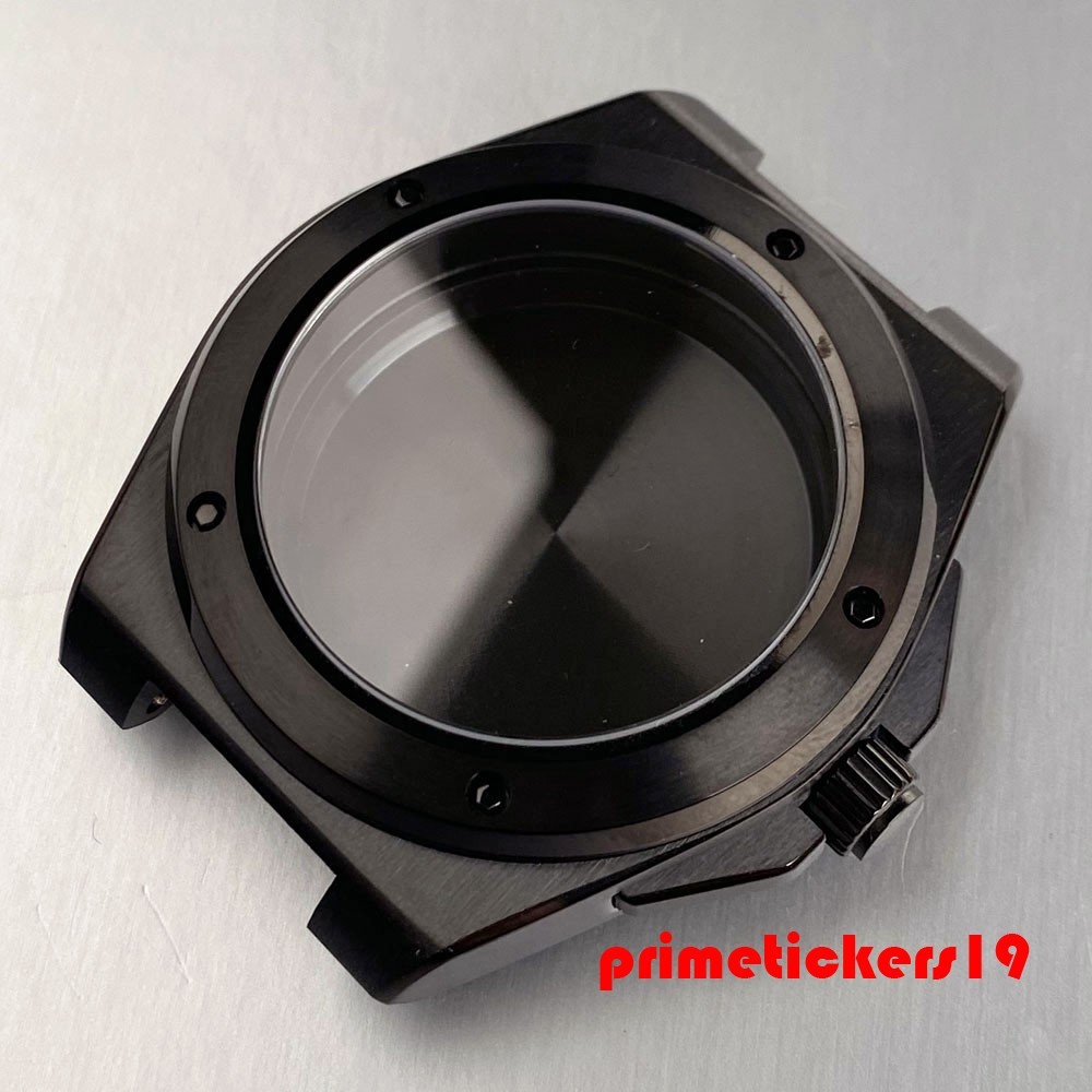 Fit NH35 PT5000 Black Watch Case+Band+Dial+Hands For Engineer Style Wristwatch