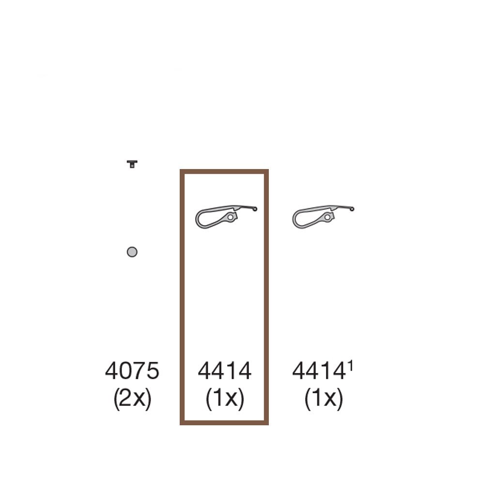 ETA 251.262-Swiss Movement-Contact spring for push-button at 4-Part No.4414-2PCS