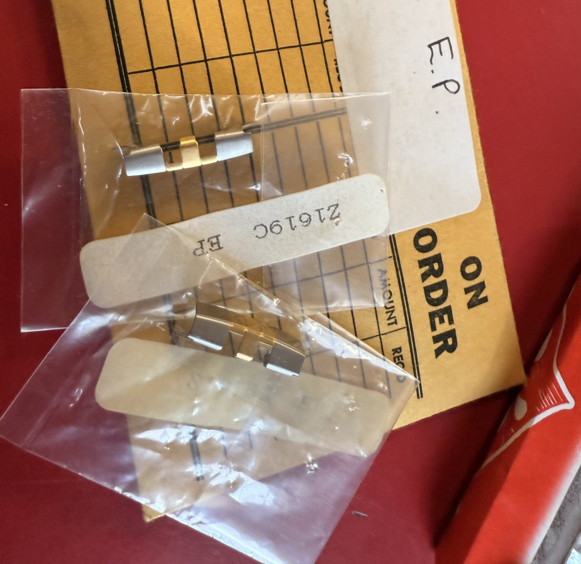 NEW 1980’s LOT 2 Seiko Watch Band Links 2-tone Silver Gold End Piece Z1619C EP