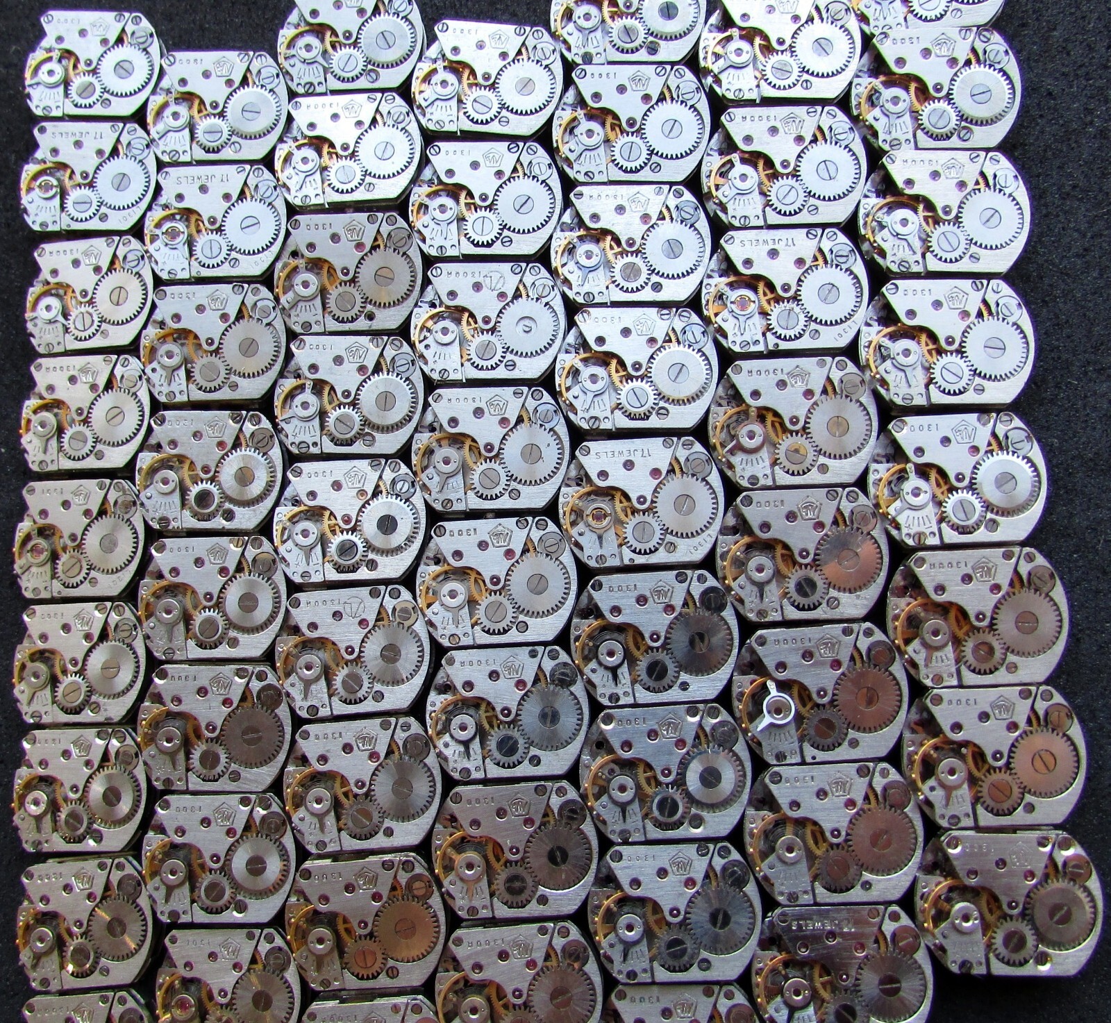 Lot 37 extra small watch movements LUCH caliber 1300 Steampunk Art or repair