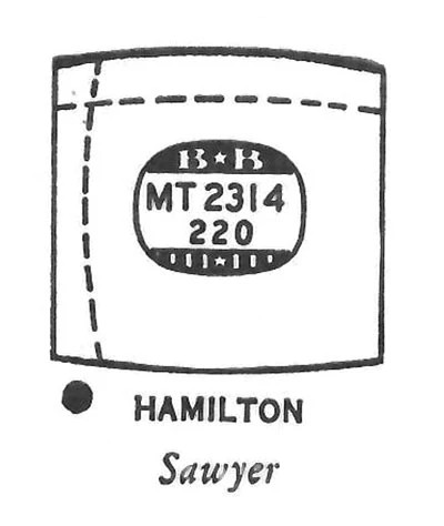 HAMILTON : BAXTER & SAWYER – Tonneau 23.1mm x 22.0mm