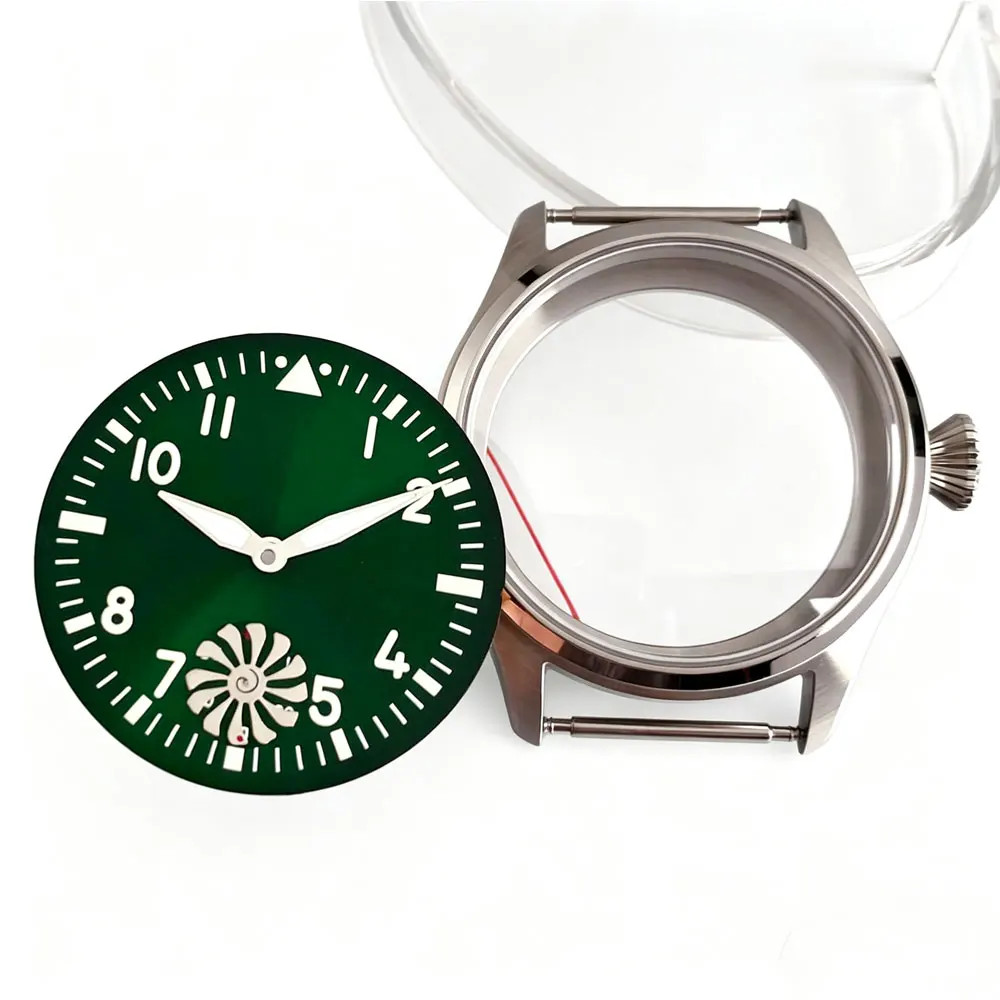 Tandorio 42mm Hand Winding 6498 ST3621 Watch Case Stainless Steel Sapphire Glass