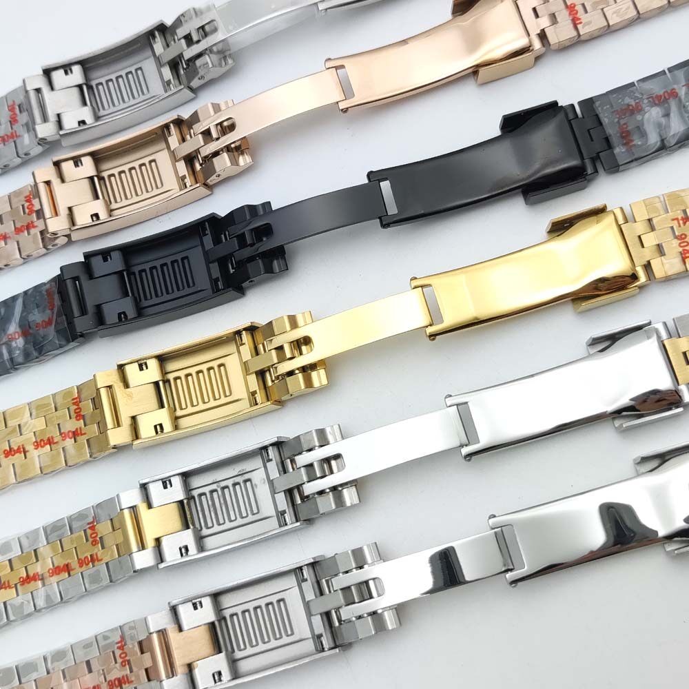 20mm Stainless Watch Strap Folding Clasp Strap Adjustable Strap Watch Accessorie