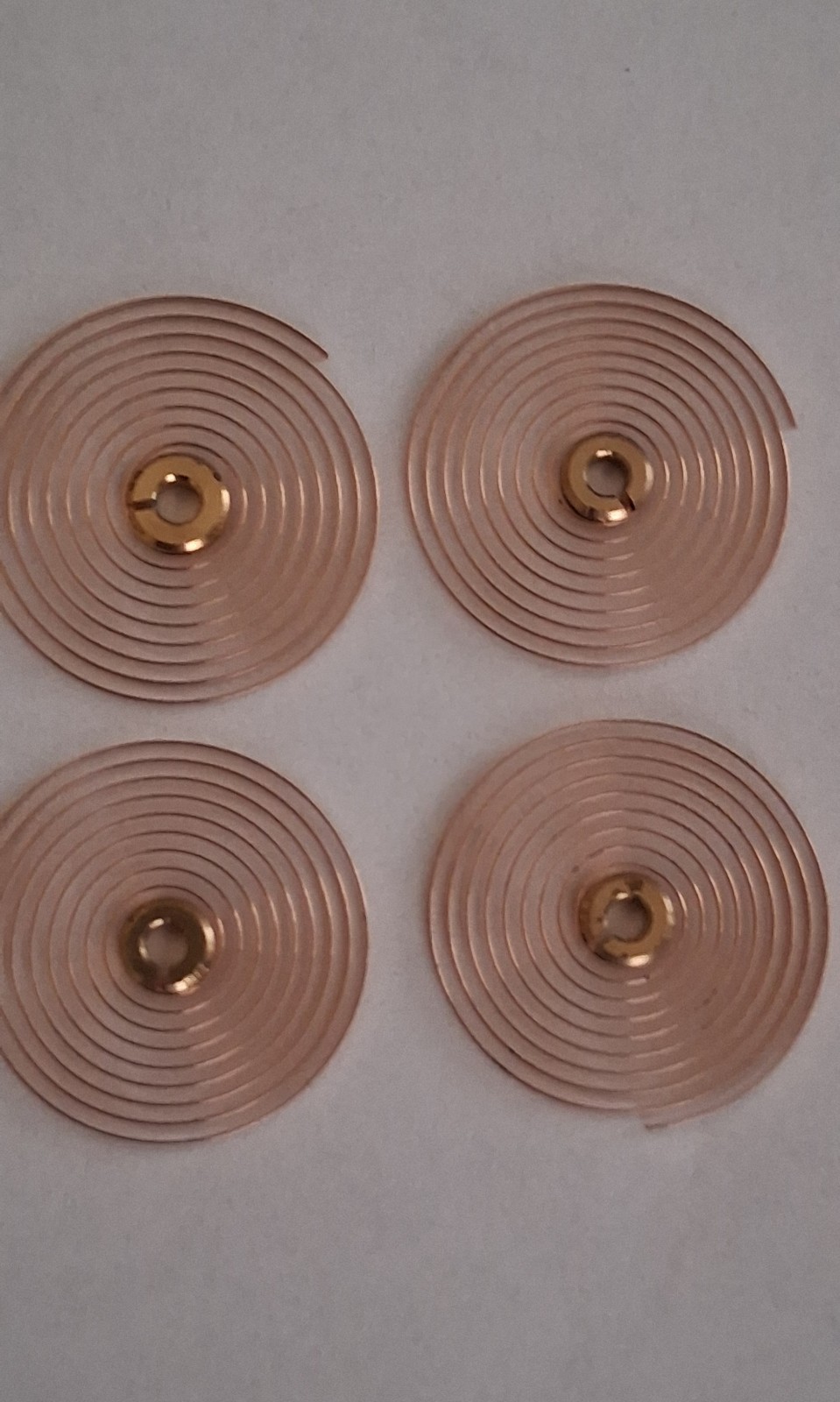 Vintage Clock Hair Springs For Table & Alarm Clocks Lot Of 4