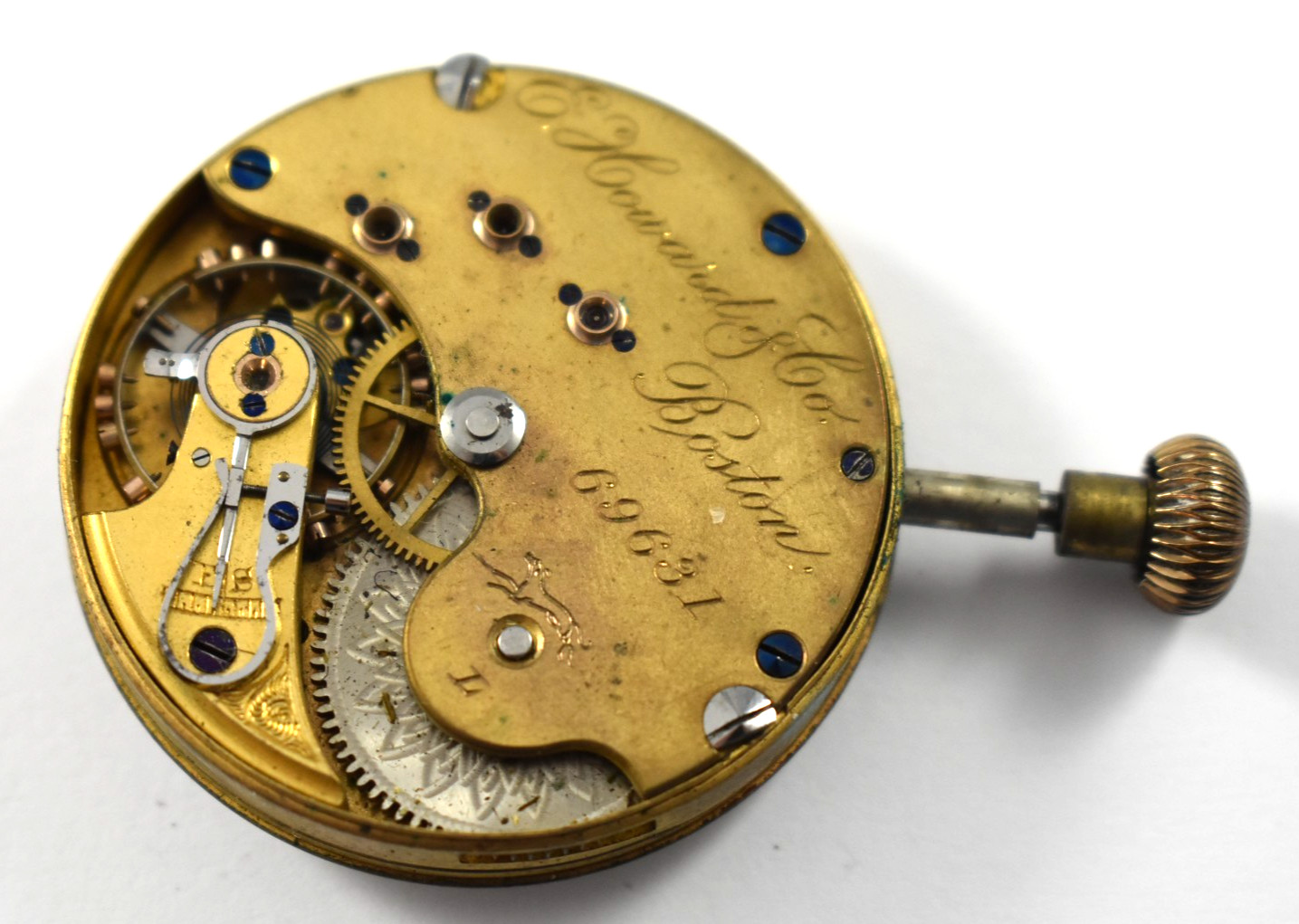 Vintage E.Howard Series V Grade 2 15J L Size Pocket Watch Movement lot.wf