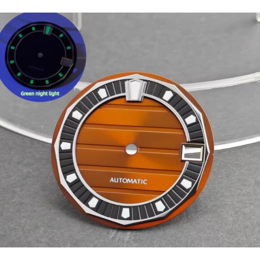 NH35 Dial 28.5mm Green Luminous for NH35/NH36 Movement Watch Parts Watch Dial