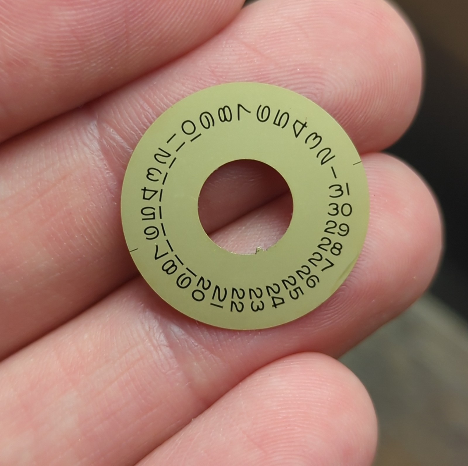 Rolex Day-Date Date Disc for 3055 Movement fits 18038 Gold Champagne (T55)