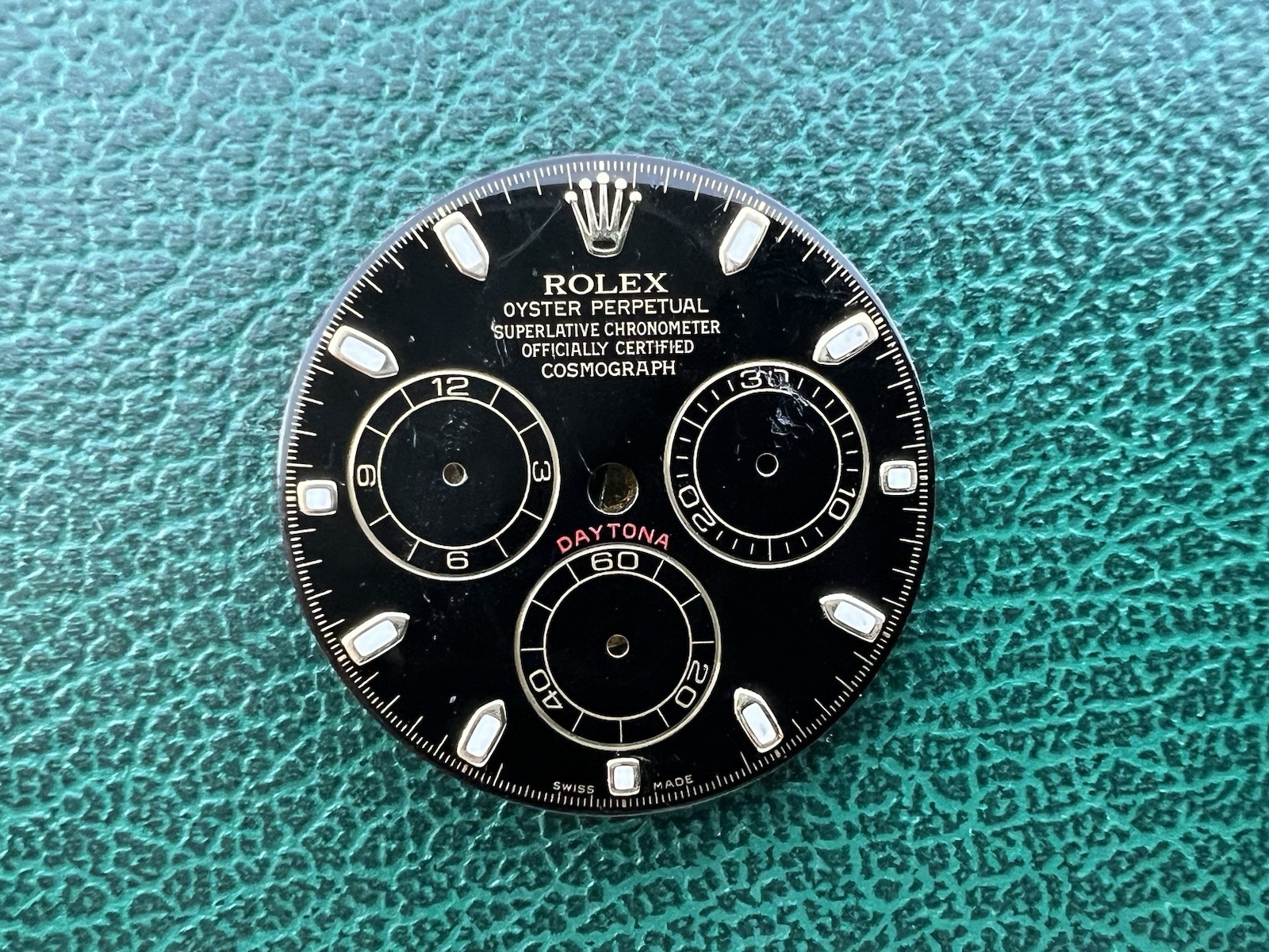 Genuine ROLEX Daytona Black & Luminova DIAL for 116528 / 116523 – OC#1218