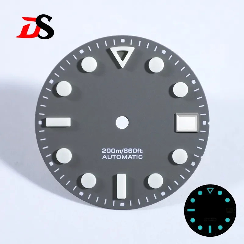 NH35 Dial 28.5mm Hollow Matte Dial BGW9 C3 Lume for NH35/NH36 Movement