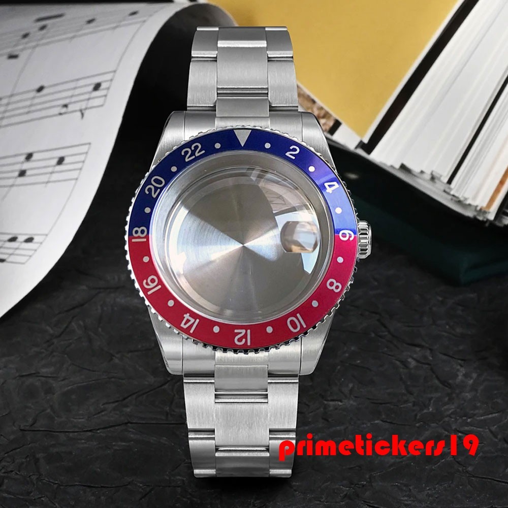38mm Steel Watch Case+Bracelet Domed Sapphire 20ATM Fit NH34 NH35 ETA2824 PT5000
