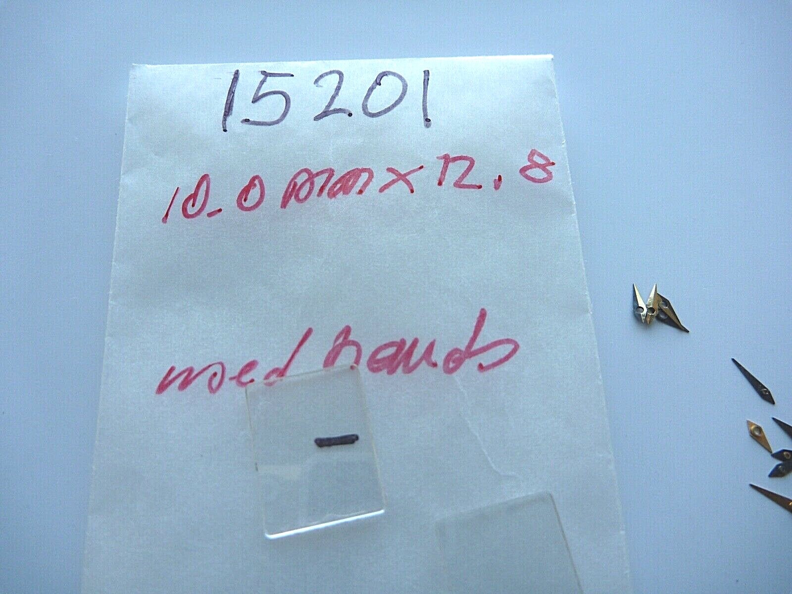 Piaget model 15201 watch case part: Sapphire crystal 10.0 x 12.8mm. Also y/wh ha