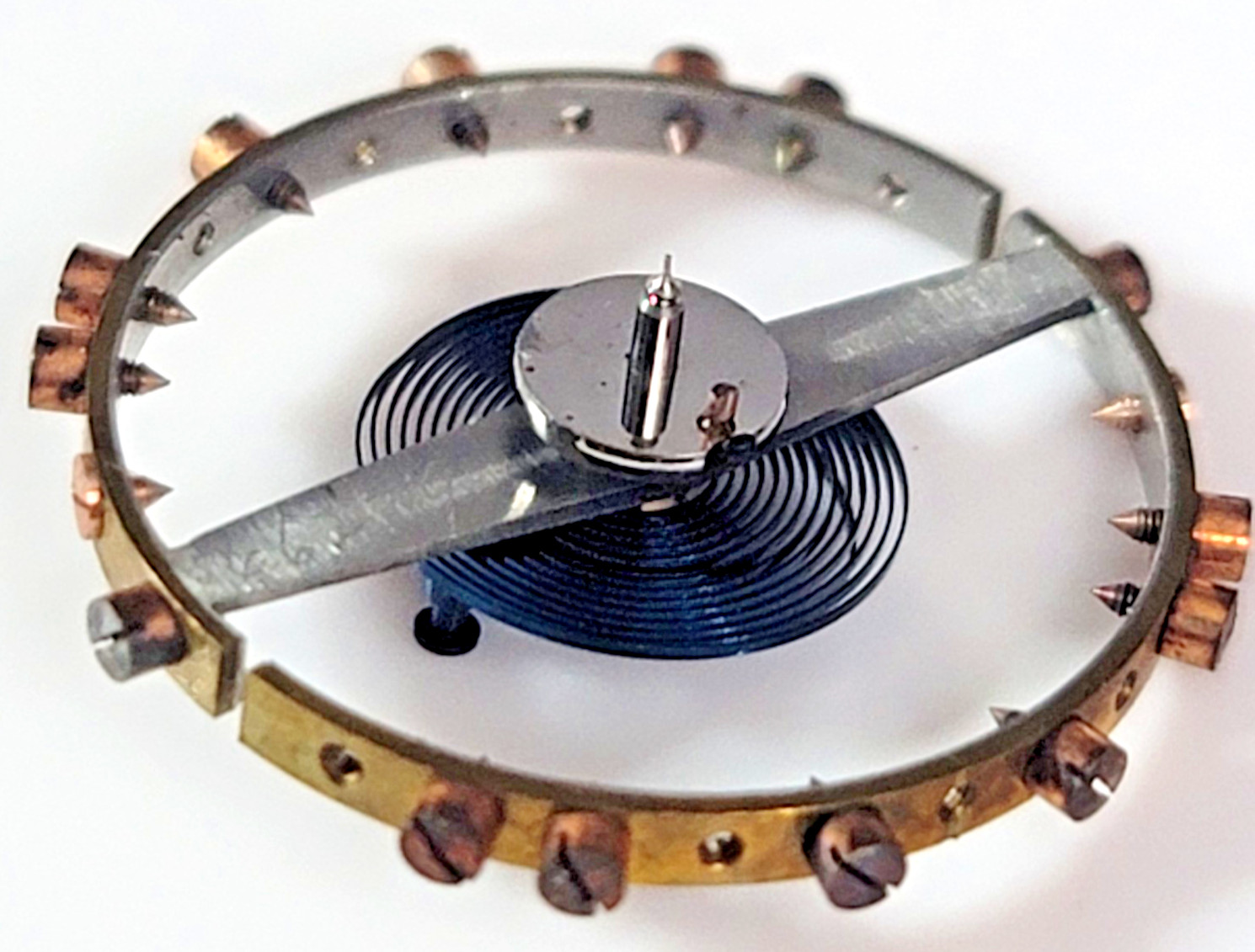 H40: Hamilton 974 Balance Complete Original 16s Pocket Watch Balance Assembly