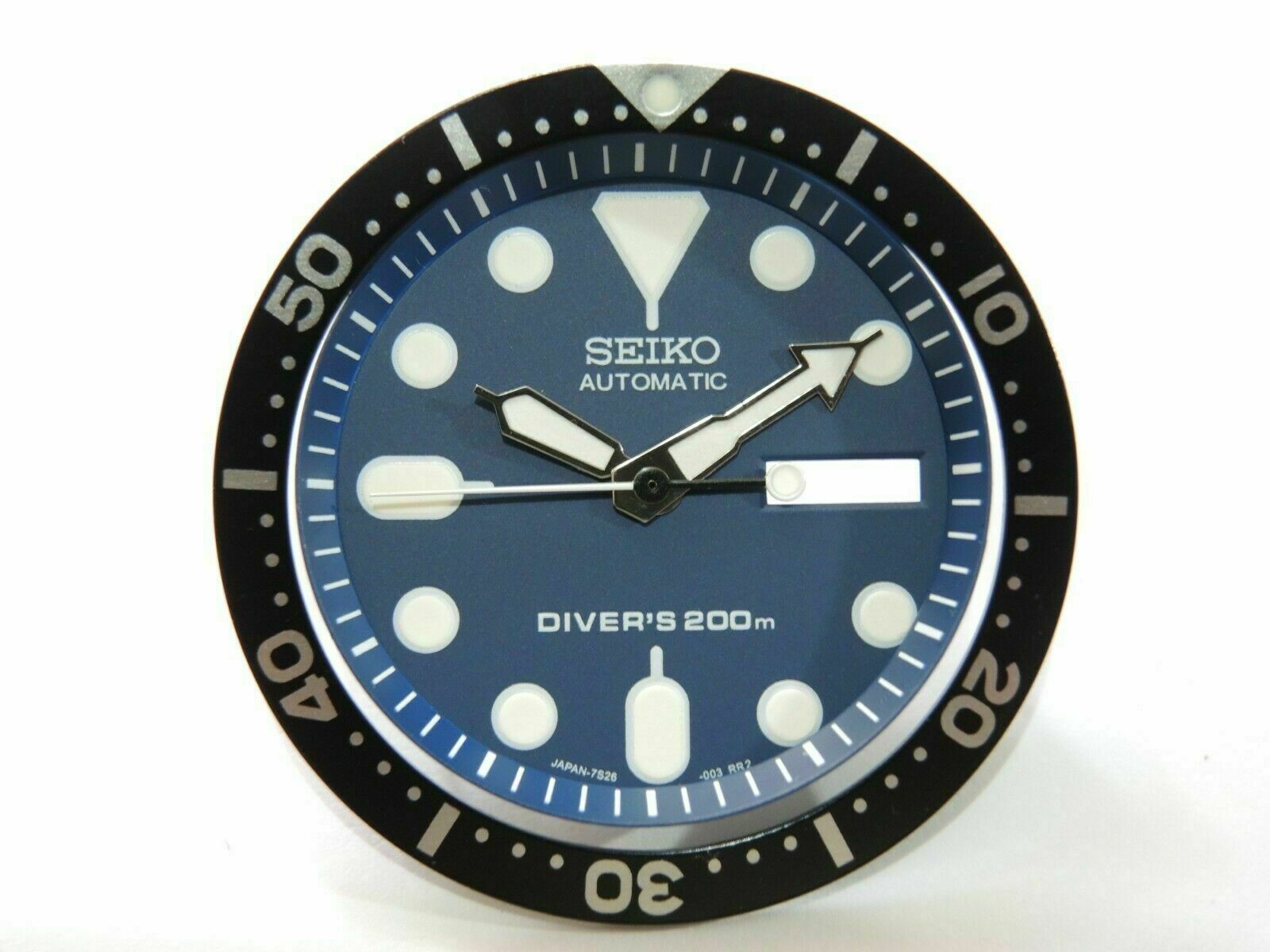 NEW BLUE DIAL, HANDS, BLACK BEZEL INSERT LARGE DIVERS SKX007-009J (7S26-0020)