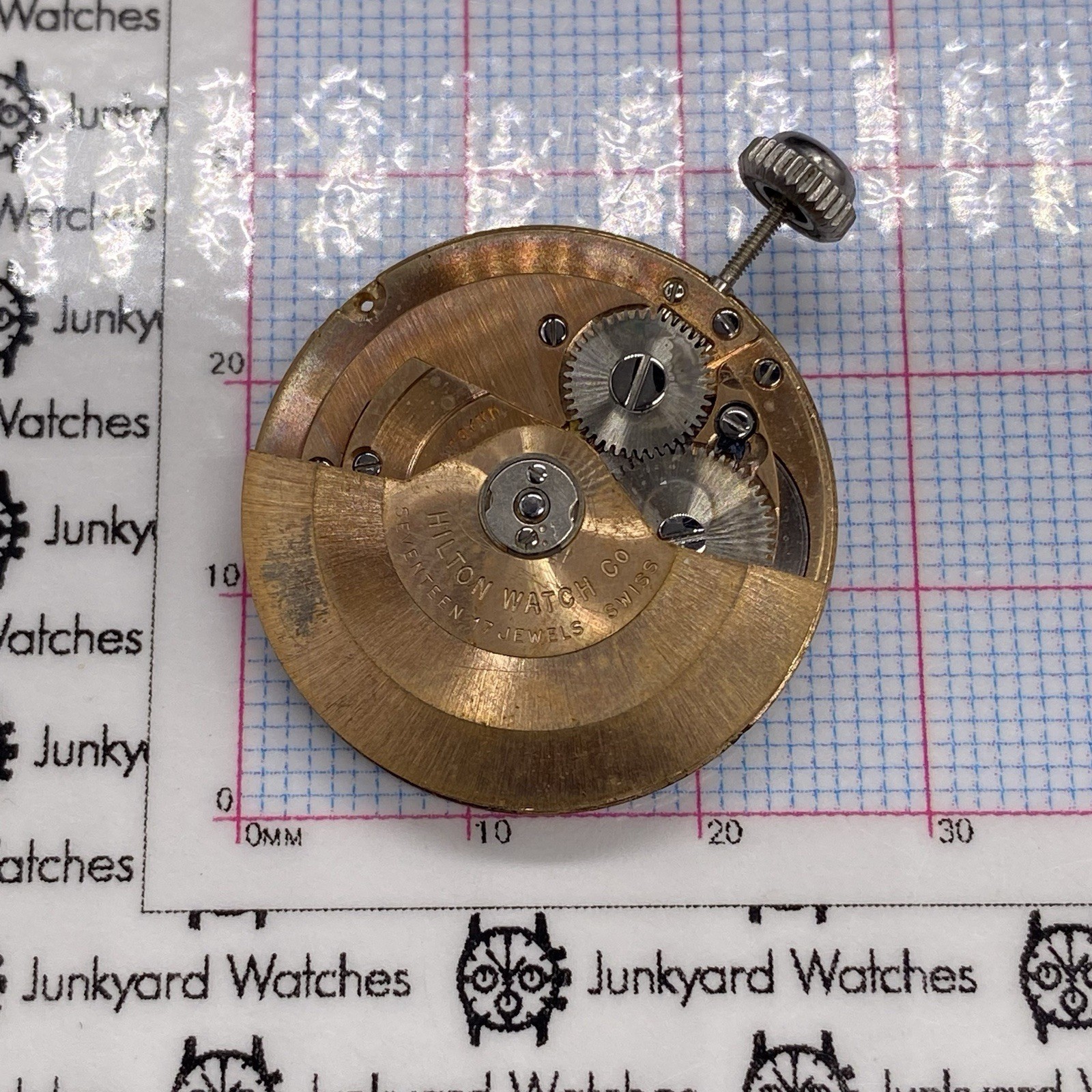 Hilton 17 Jewels Watch Movement Repair Parts Spares Swiss AS 1700/01 Automatic